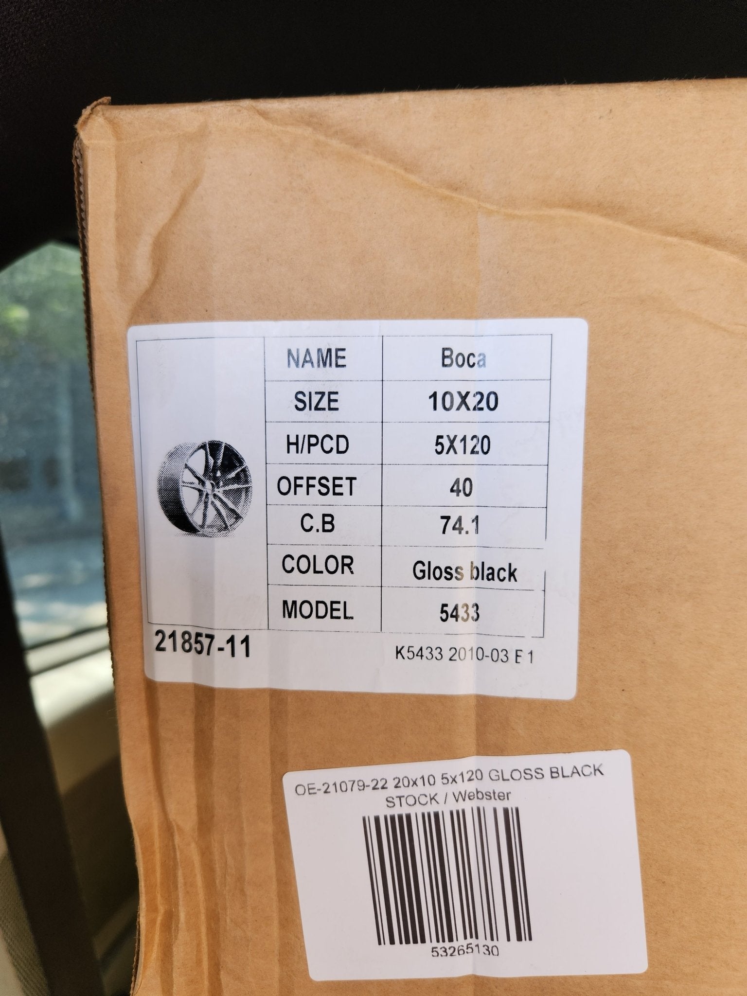 OE - 21079 - 22 20x10 5x120 GLOSS BLACK - Gun Hill Tire House (WTW - WHOLESALE TIRES & WHEELS)