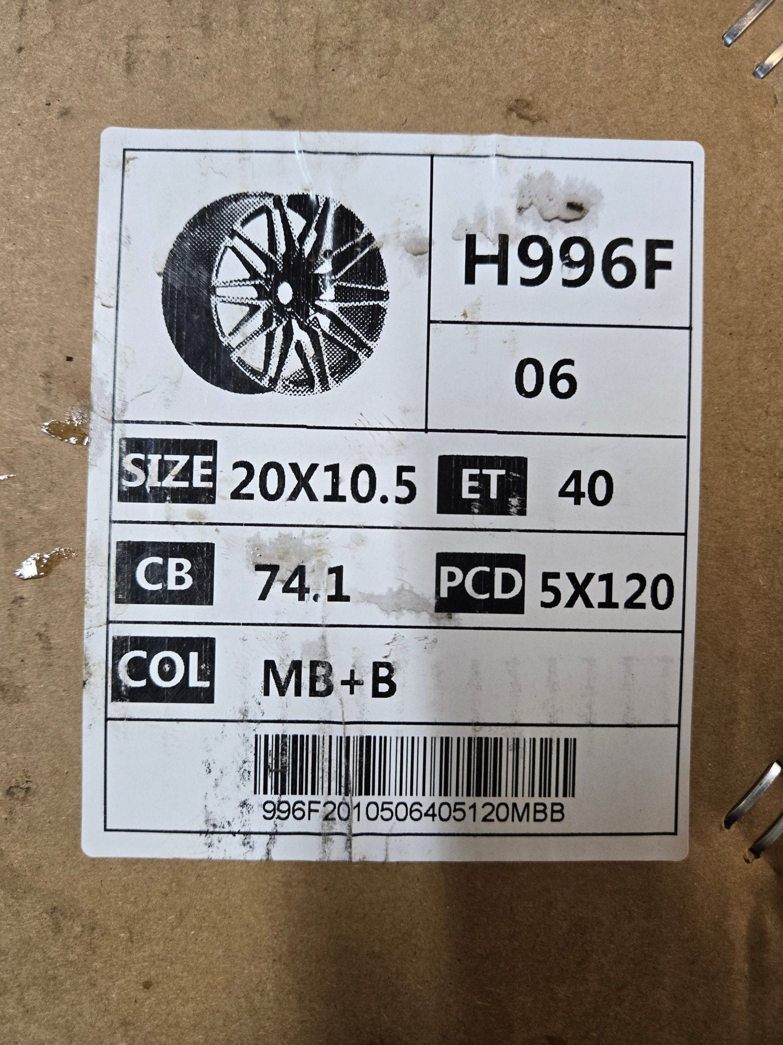 H996F 818M STYLE 20X10.5 5X120 PIANO BLACK MACHINED FACE DARK TINTED - Gun Hill Tire House (WTW - WHOLESALE TIRES & WHEELS)