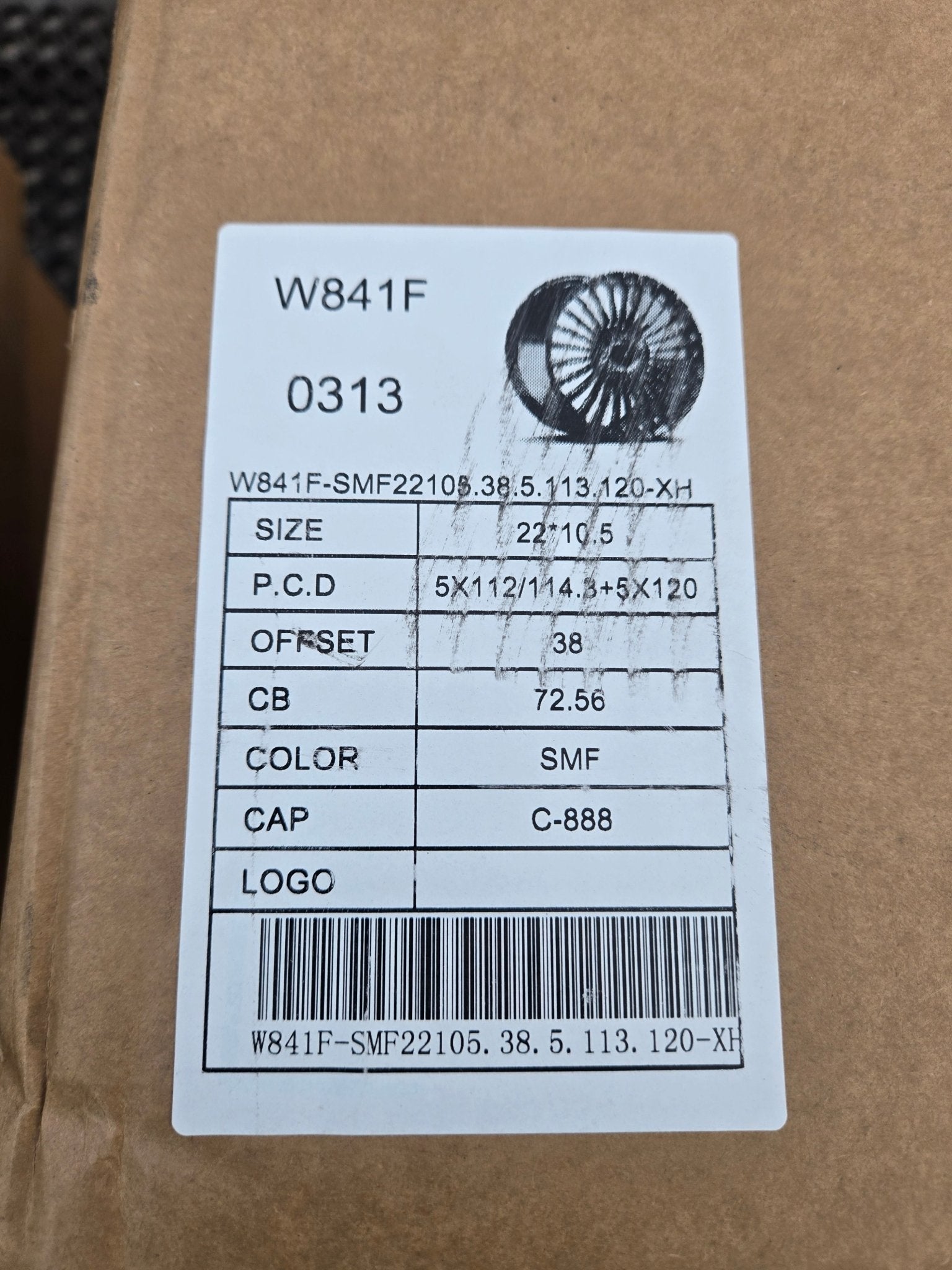 W841F 22X10.5 5X112 5X114.3 5X120 SILVER MACHINED FACE - Gun Hill Tire House (WTW - WHOLESALE TIRES & WHEELS)