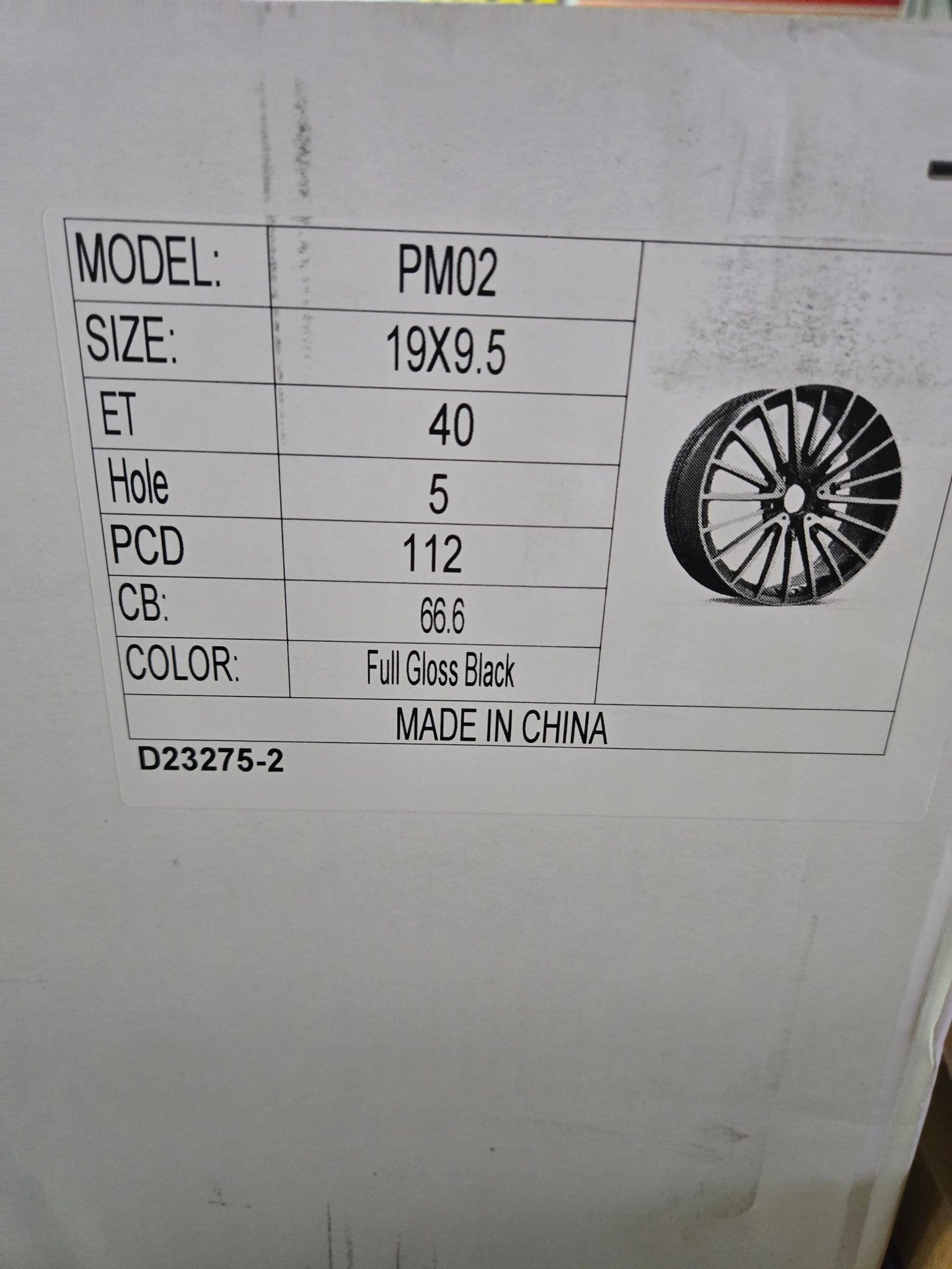 OE - 0235 19x9.5 5x112 FULL GLOSS BLACK8⁶ - Gun Hill Tire House (WTW - WHOLESALE TIRES & WHEELS)