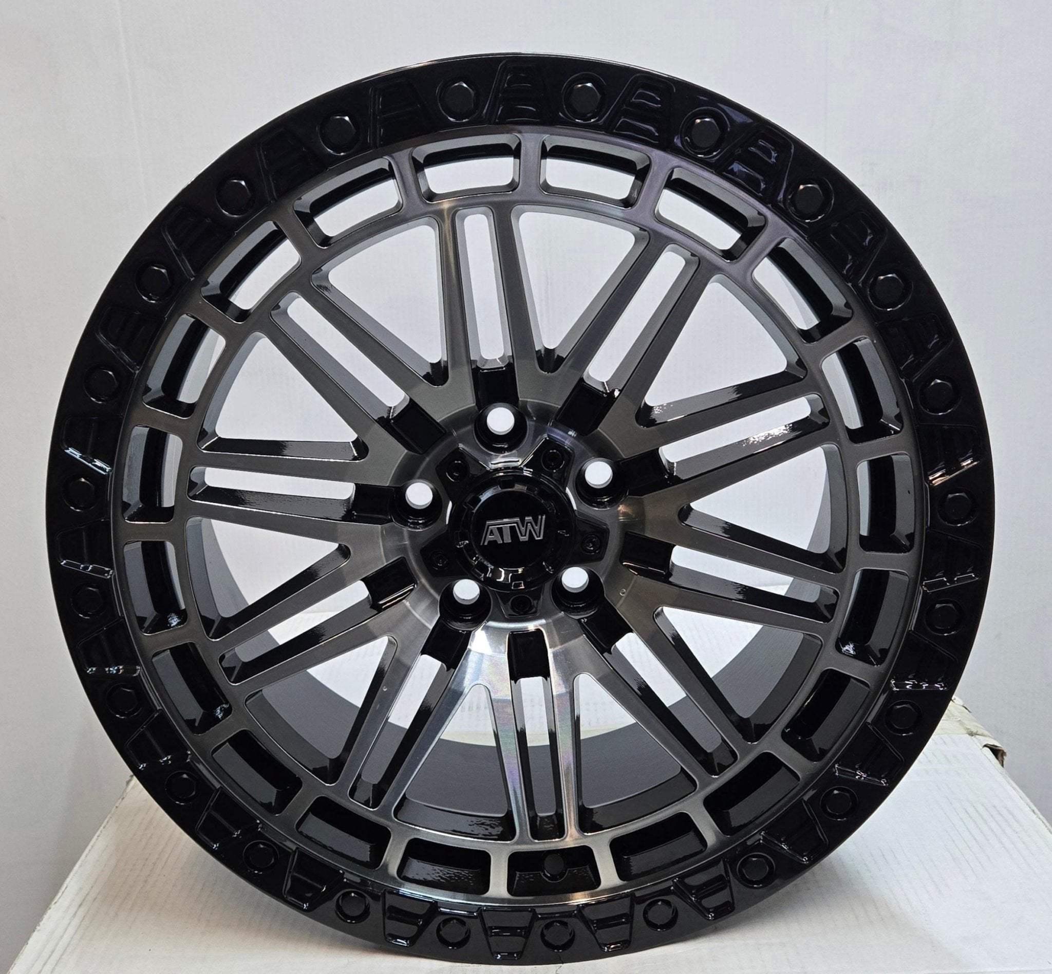 ATW YUKON 17X8.0 5X108 ET30 GLOSS BLACK MACHINED FACE - Gun Hill Tire House (WTW - WHOLESALE TIRES & WHEELS)