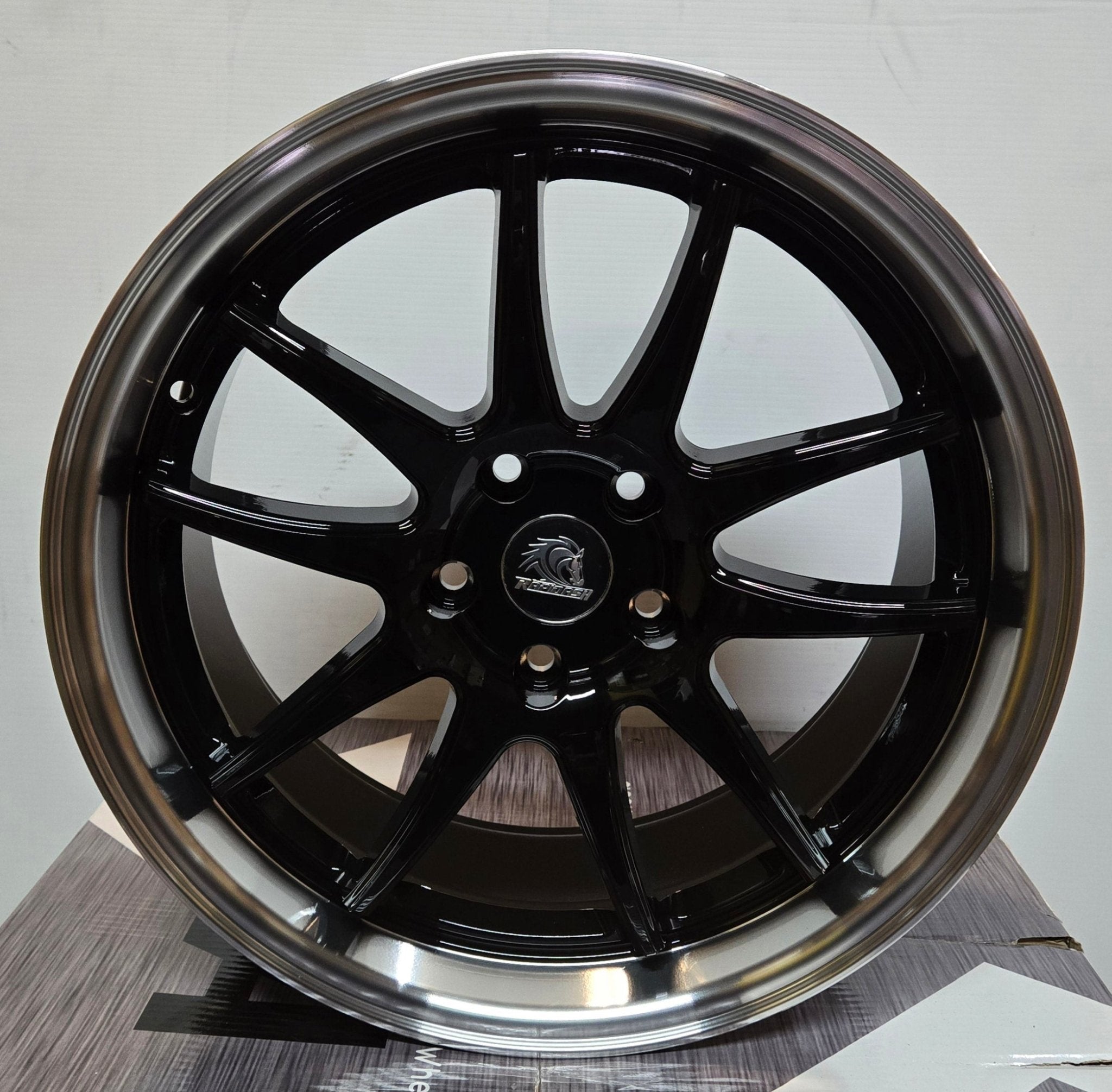 RAPIDASH X5457 18x8.5 5x112 / 5x114.3 GLOSS BLACK MACHINED LIP - Gun Hill Tire House (WTW - WHOLESALE TIRES & WHEELS)
