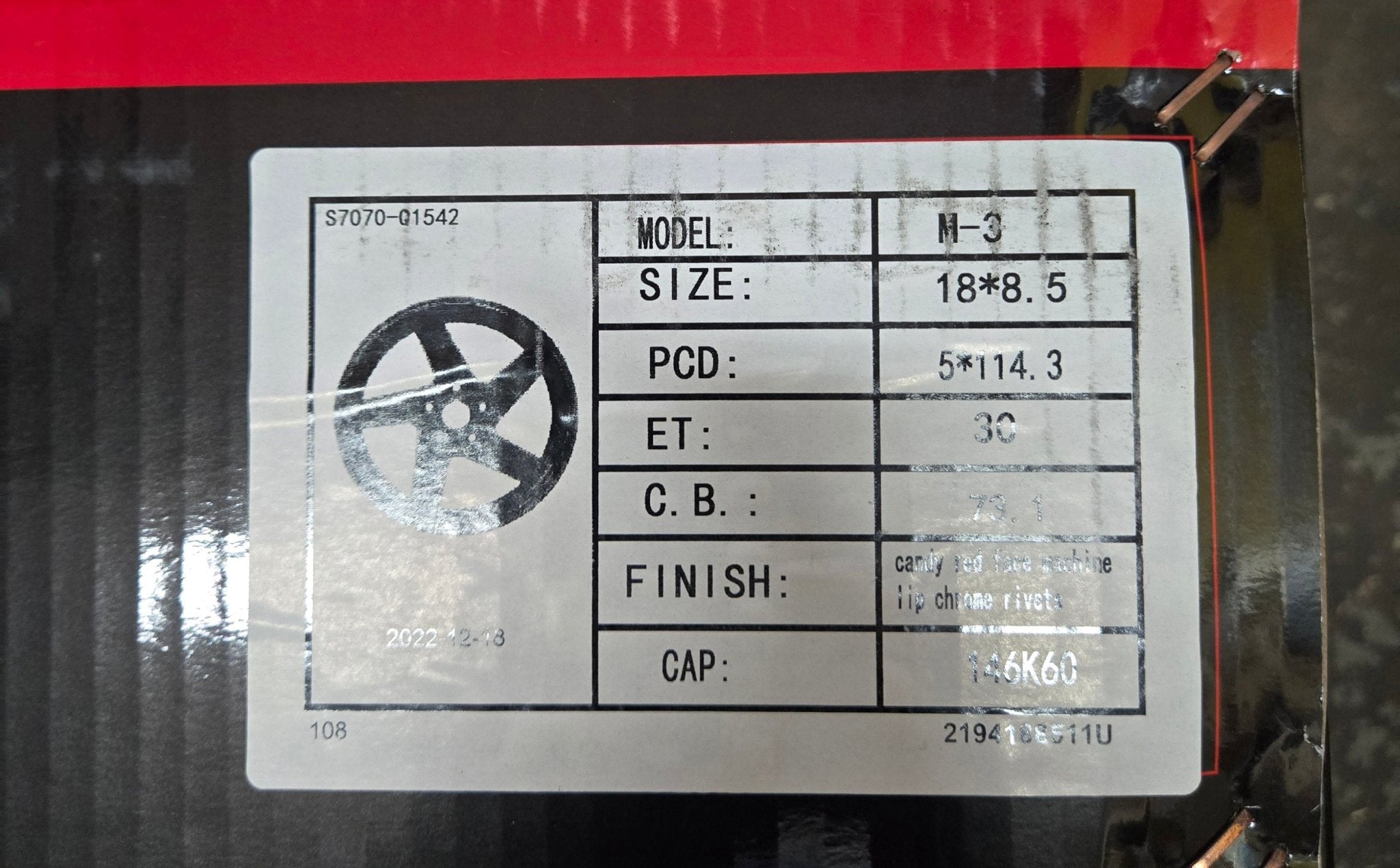 PEGASUS 2194 18X8.5 5X114.3 GLOSSY RED PALISHED LIP - Gun Hill Tire House (WTW - WHOLESALE TIRES & WHEELS)