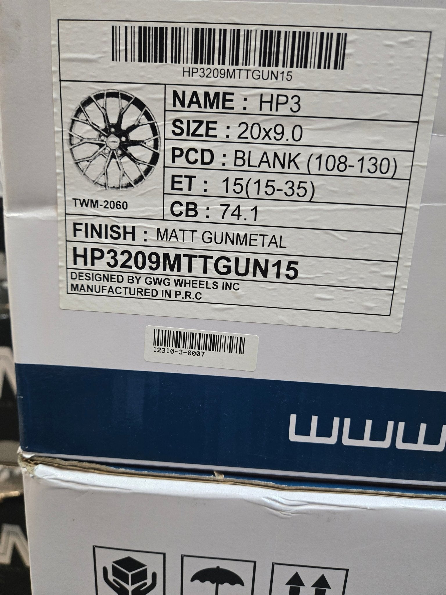 GWG HP3 20X9.0 BLANK MATT GUNMETAL - Gun Hill Tire House (WTW - WHOLESALE TIRES & WHEELS)