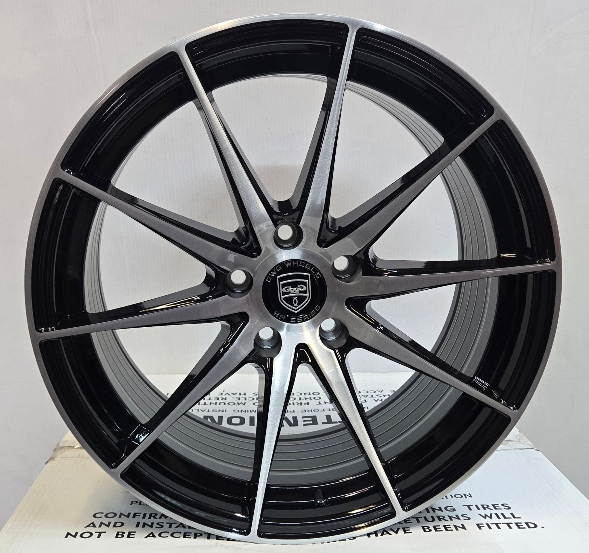 GWG HP4 18X9.0 5X114.3 BLACK MACHINED FACE - Gun Hill Tire House (WTW - WHOLESALE TIRES & WHEELS)