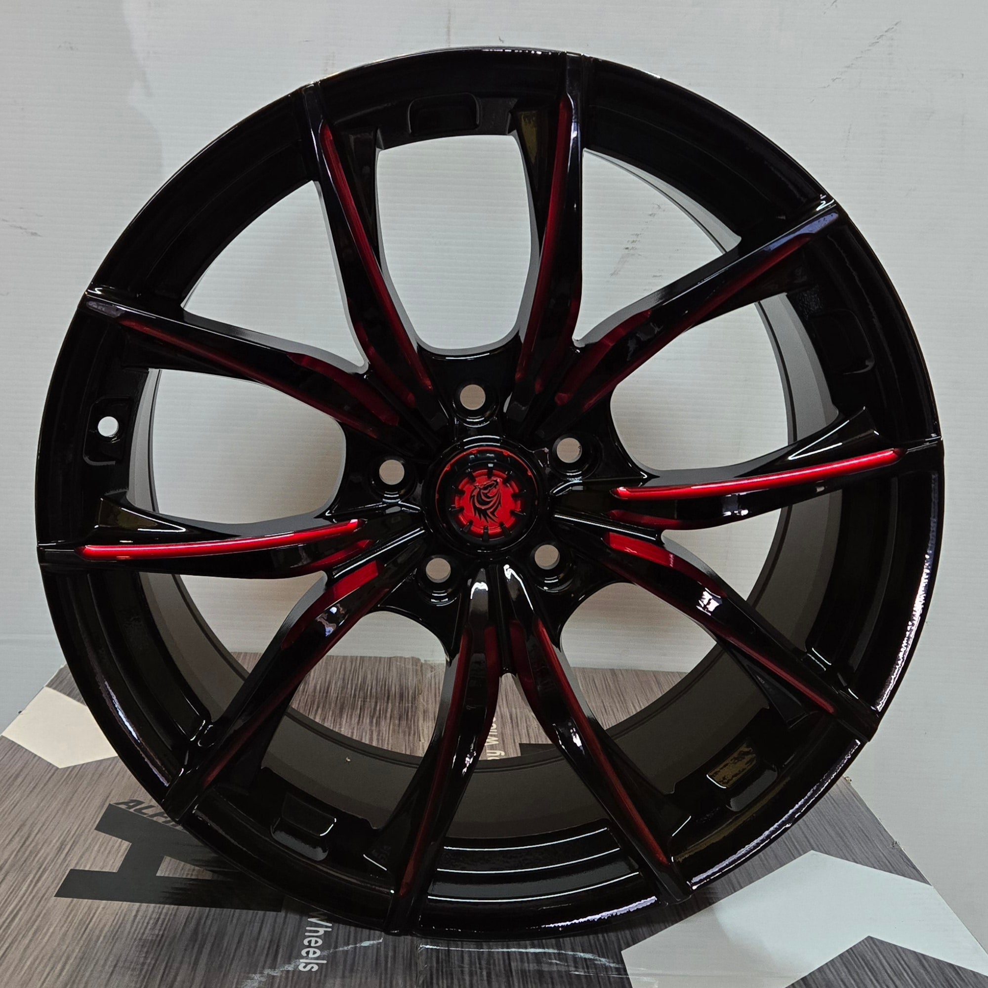 RAPIDASH RD - M109 16X7.0 5X114.3 PIANO BLACK RED MILLING FACE RED - Gun Hill Tire House (WTW - WHOLESALE TIRES & WHEELS)