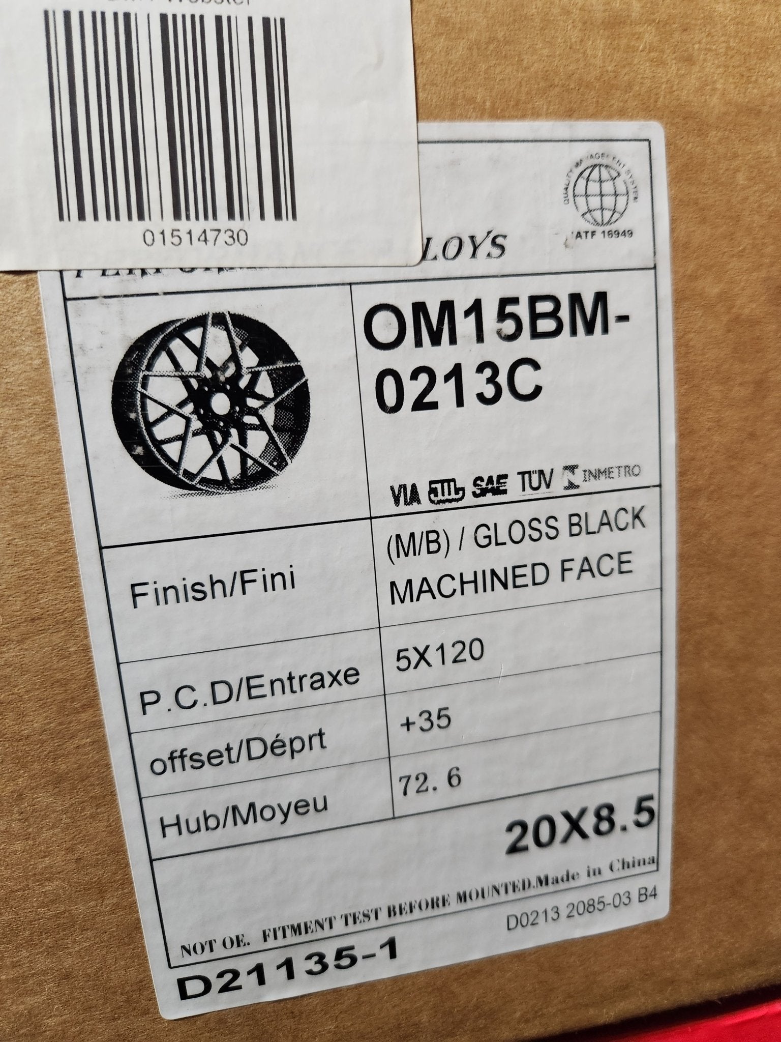 775 NWHEELS 20x8.5 5x120 GLOSS BLACK MACHINE FACE - Gun Hill Tire House (WTW - WHOLESALE TIRES & WHEELS)