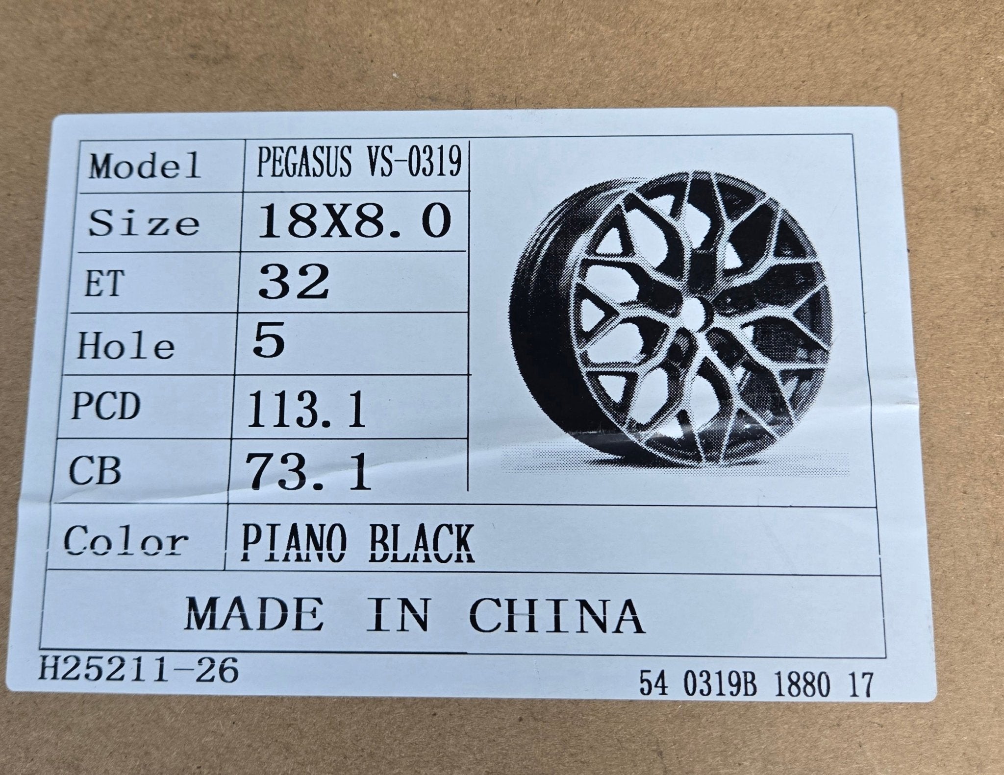 0319 HF - 2 REP 18X8.0 5X112 5X114.3 GLOSS BLACK - Gun Hill Tire House (WTW - WHOLESALE TIRES & WHEELS)