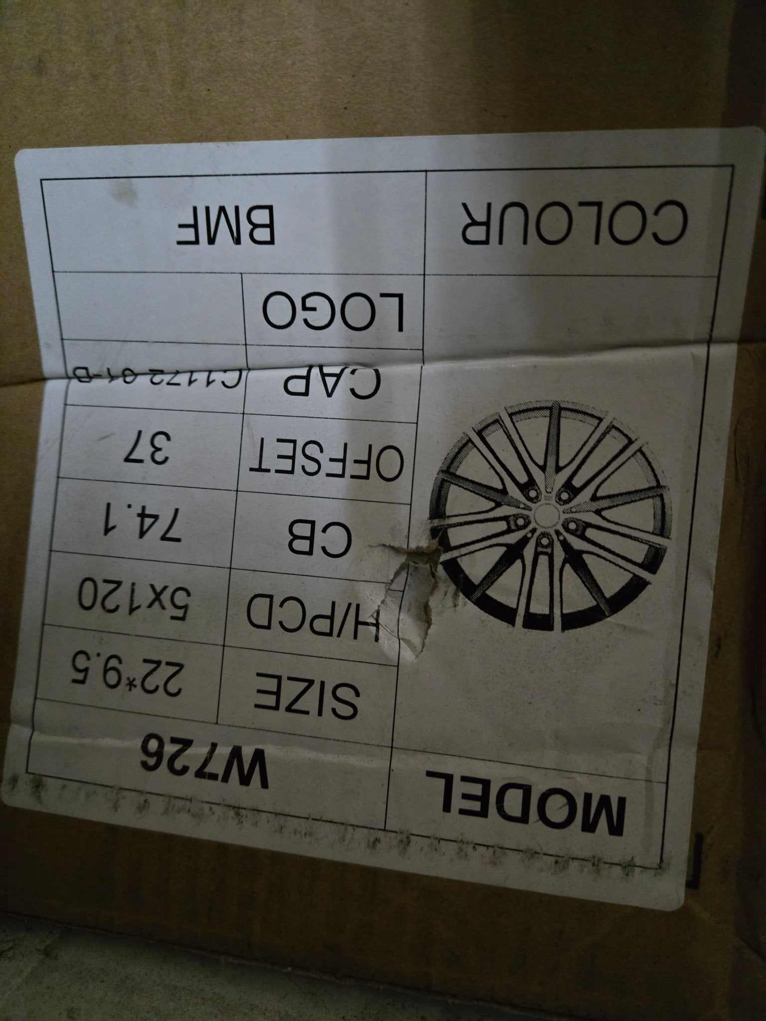 W726 22X10.5 5X120 BLACK MACHINED - Gun Hill Tire House (WTW - WHOLESALE TIRES & WHEELS)