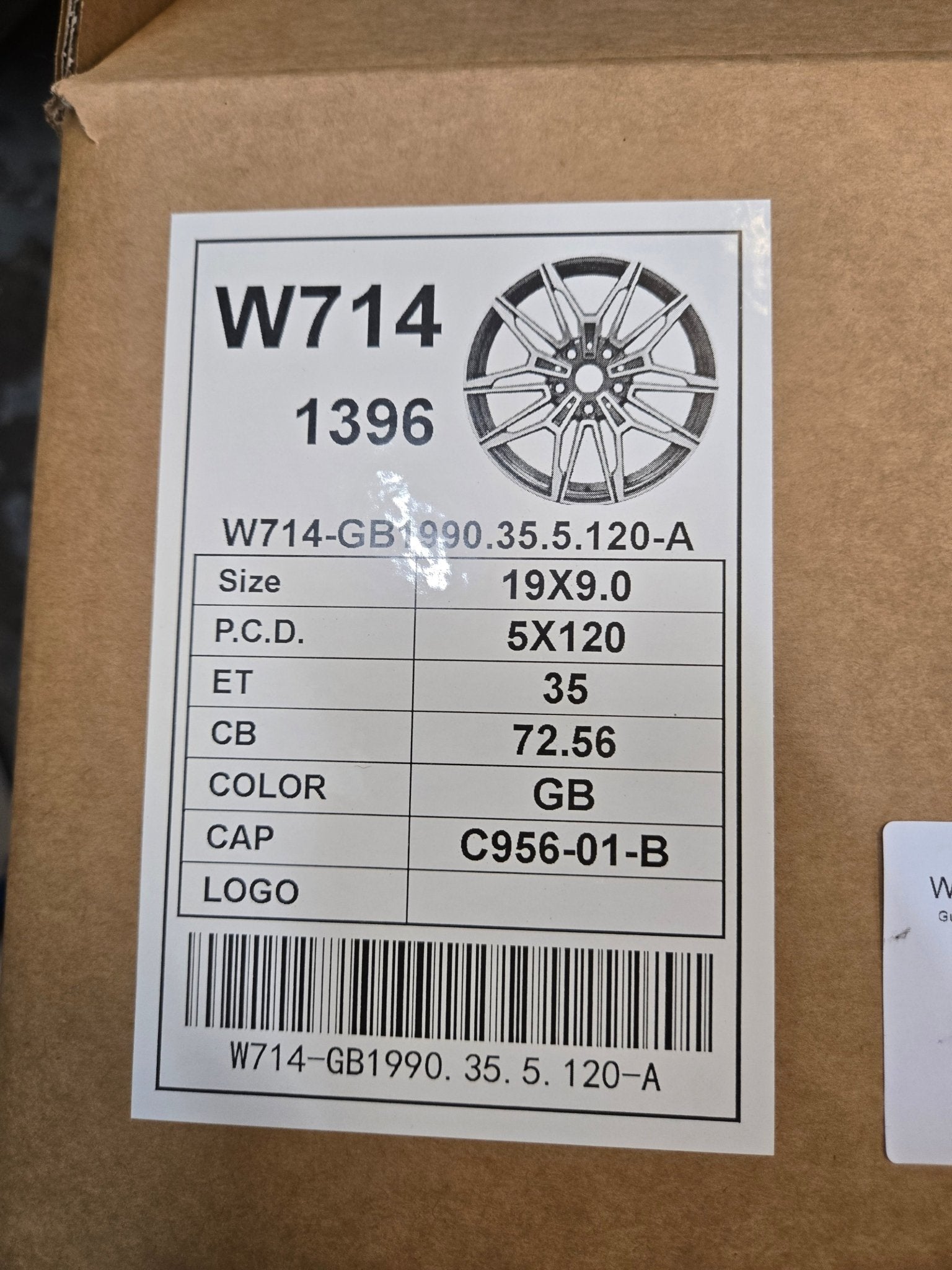 W714 19X9.0 5X120 GLOSS BLACK - Gun Hill Tire House (WTW - WHOLESALE TIRES & WHEELS)