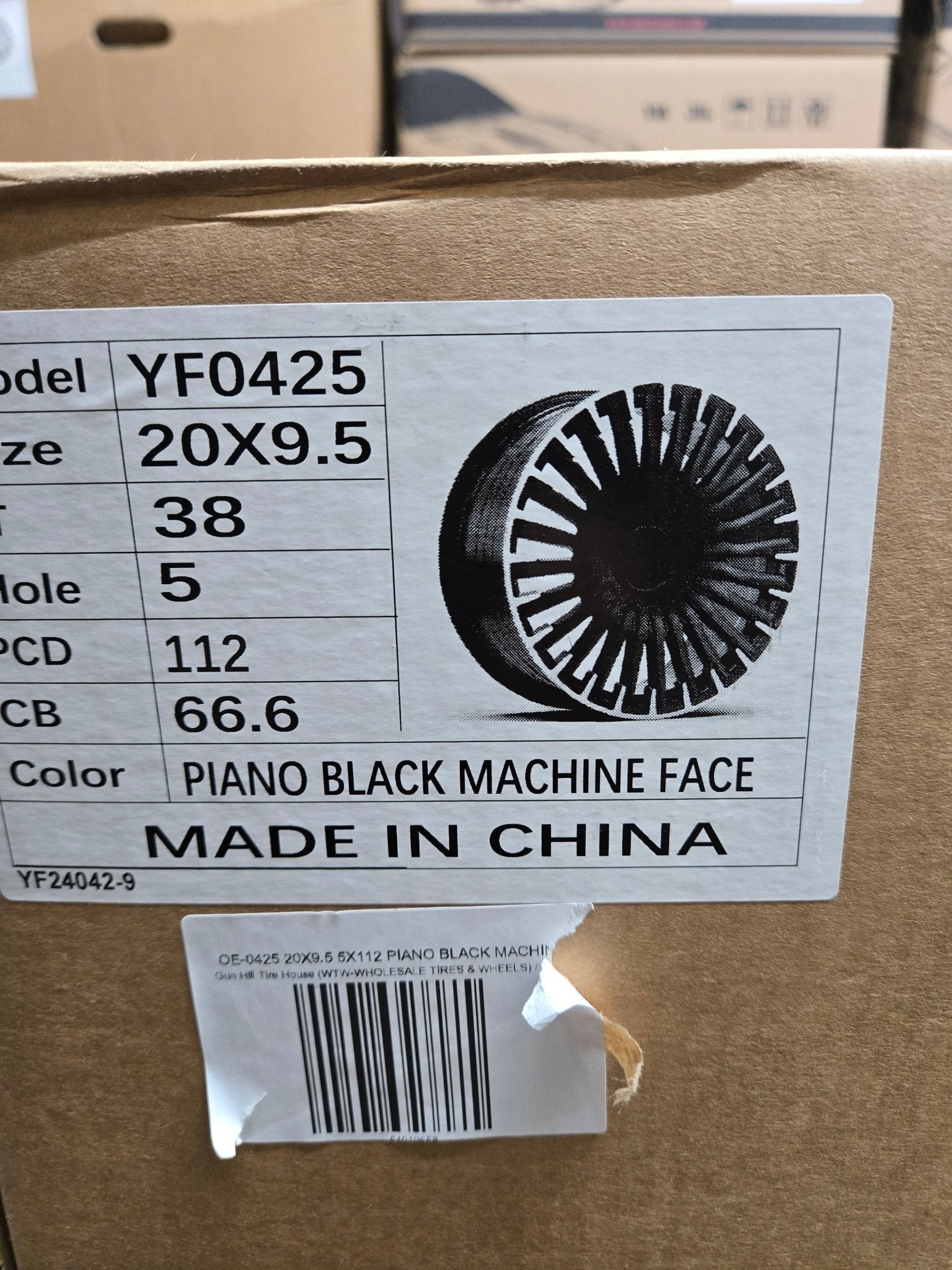 OE - 0425 20X9.5 5X112 PIANO BLACK MACHINED - Gun Hill Tire House (WTW - WHOLESALE TIRES & WHEELS)