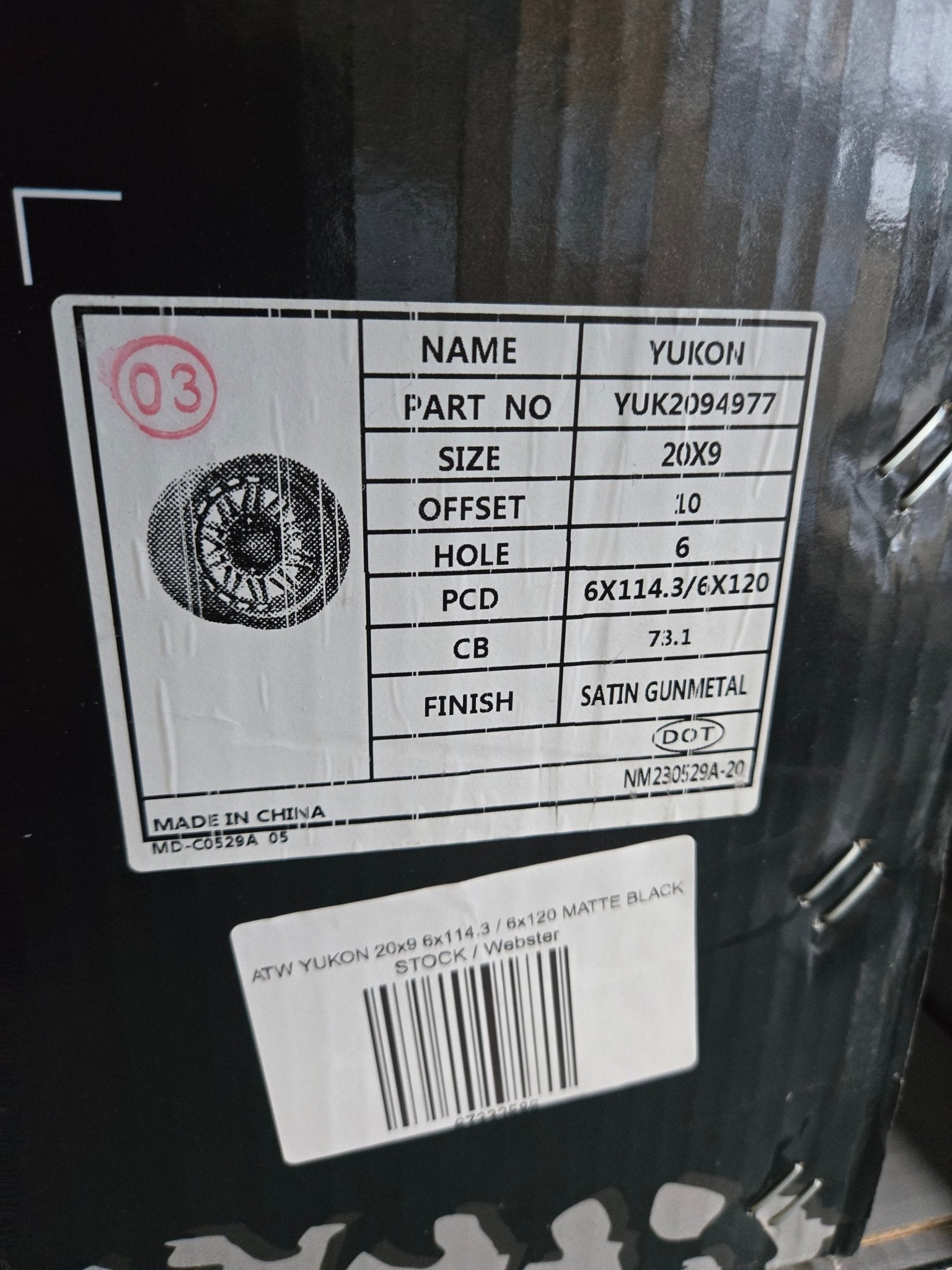 ATW YUKON 20x9 6x114.3 / 6x120 MATTE BLACK - Gun Hill Tire House (WTW - WHOLESALE TIRES & WHEELS)