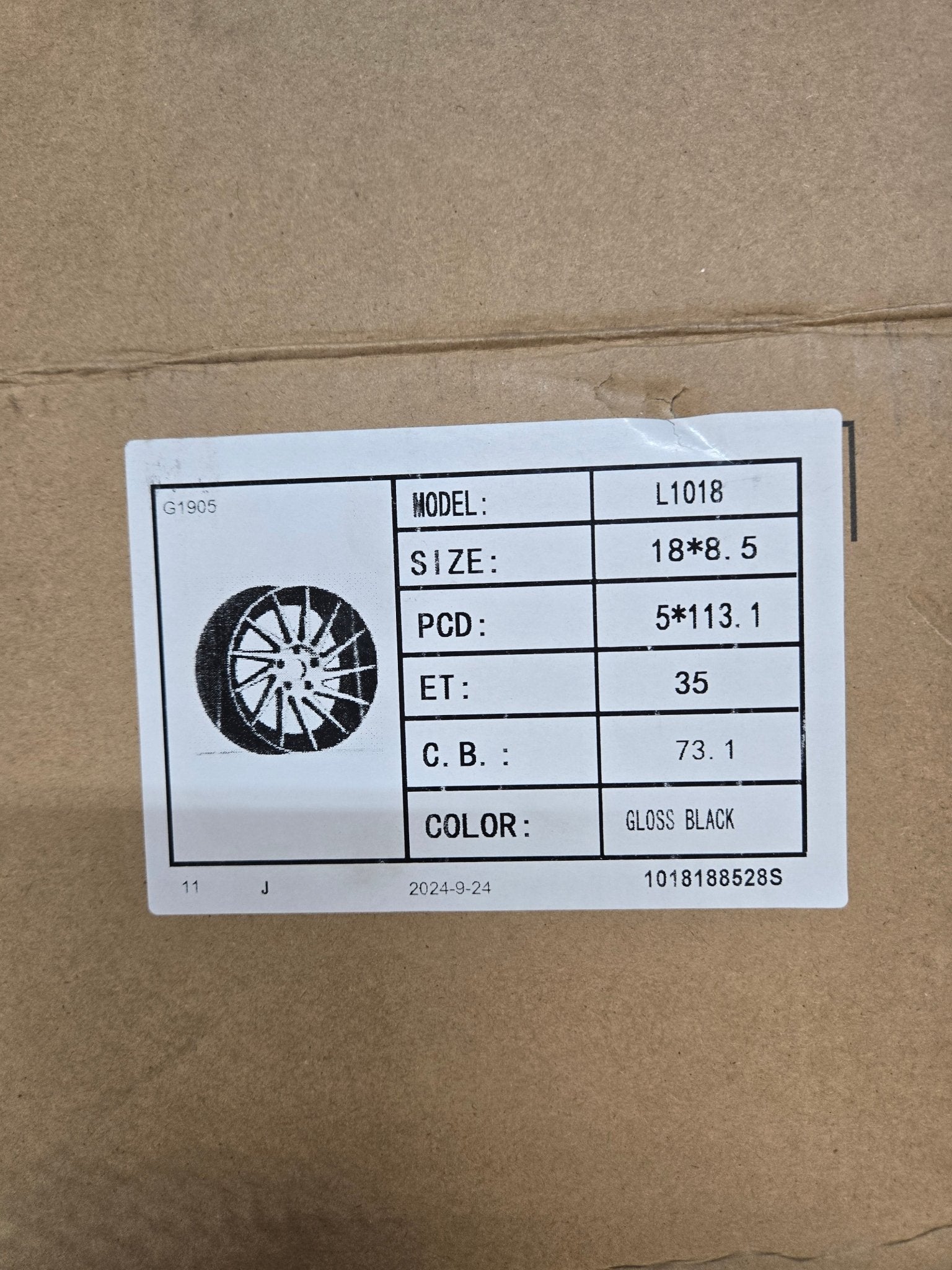 L1018 18x8.5 5x112 / 5x114.3 GLOSS BLACK CHROME RIVETS - Gun Hill Tire House (WTW - WHOLESALE TIRES & WHEELS)