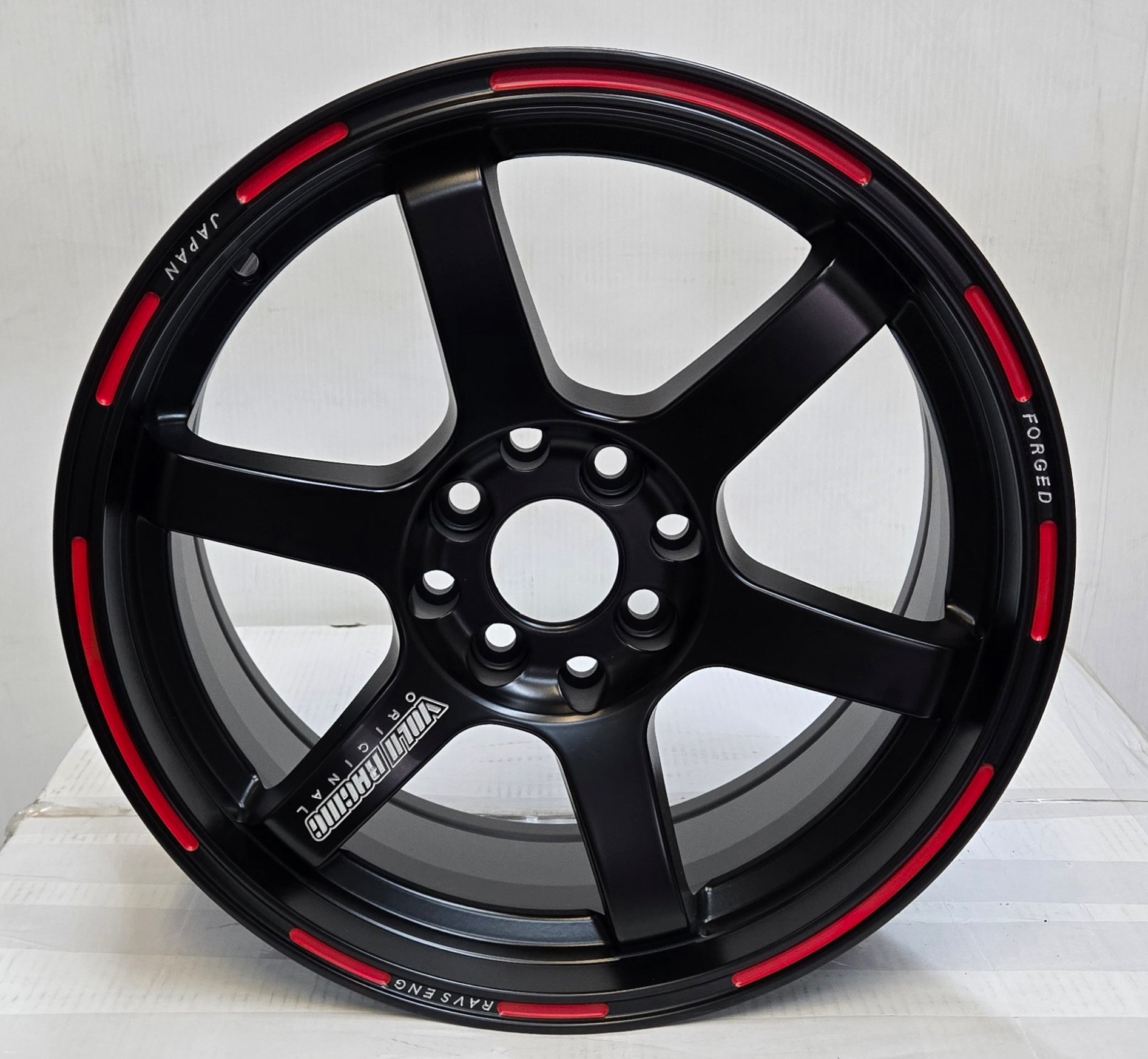TE37 ULTRA REP 16X7.0 4X100 114.3 MATTE BLACK RED MILLED