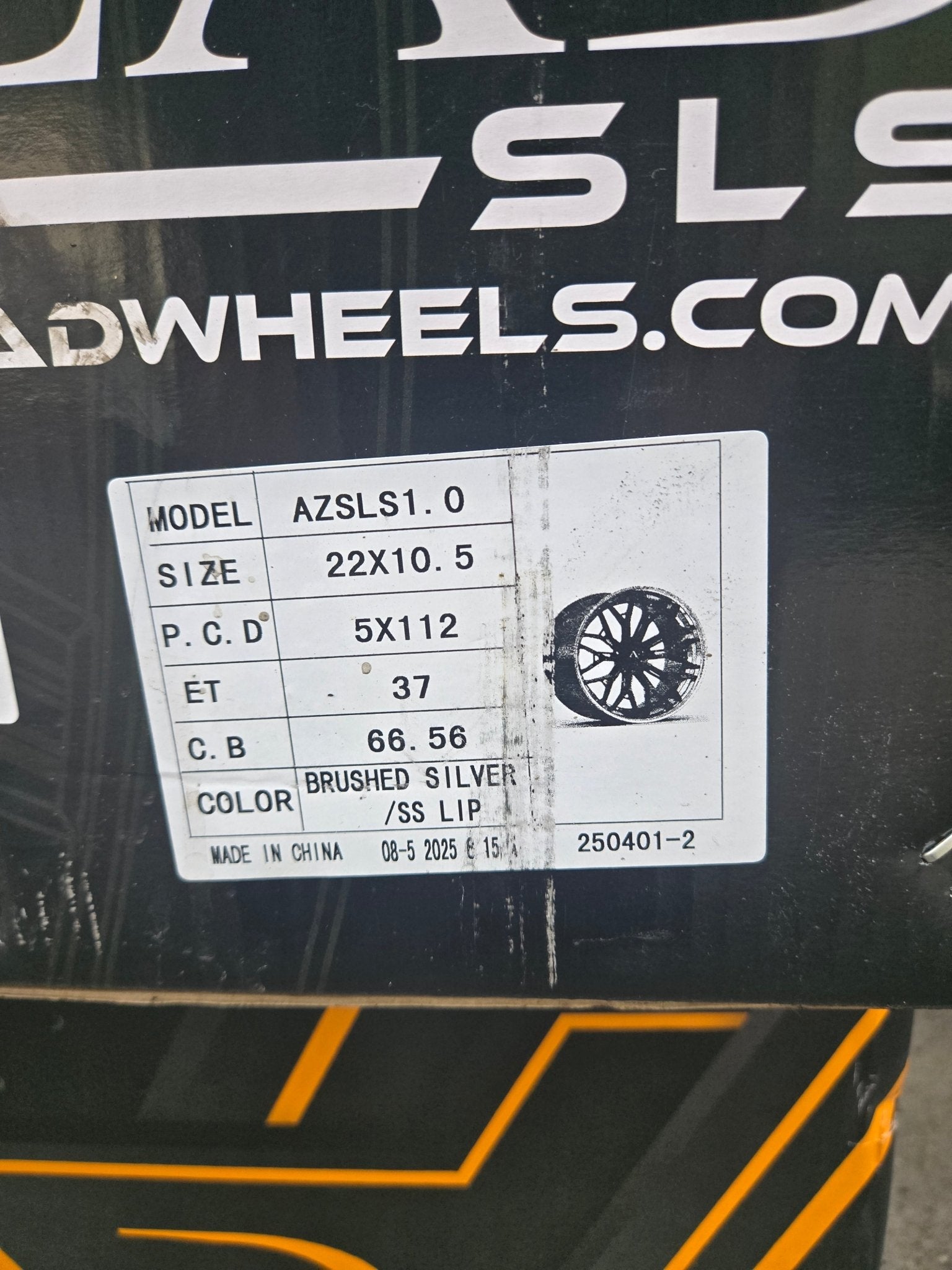 AZAD AZSLS1.0 22x10.5 5x114.3 SILVER BRUSHED WITH CHROME LIP - Gun Hill Tire House (WTW - WHOLESALE TIRES & WHEELS)