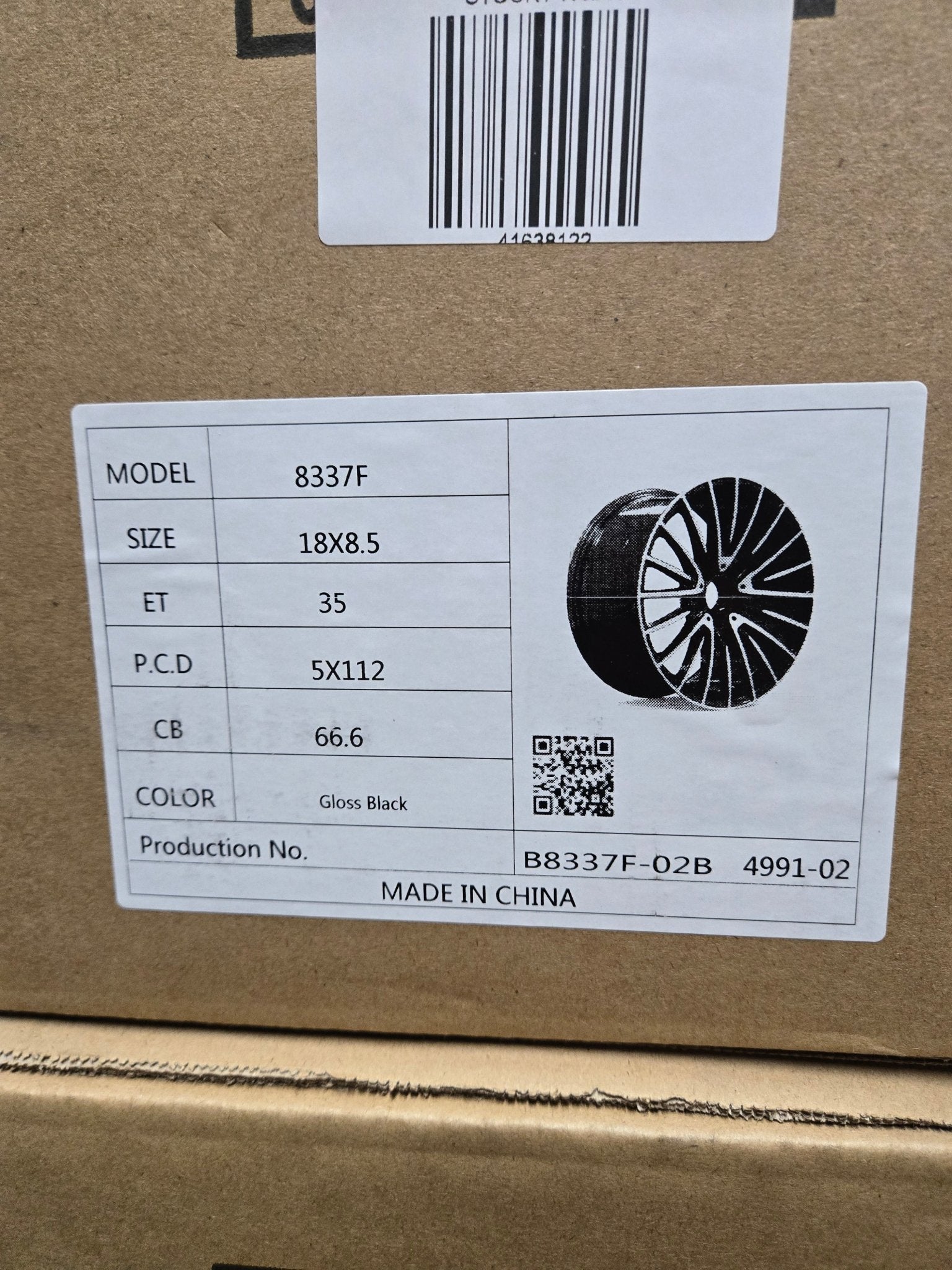 OE - 0235 POSEIDON 22269 - 22 18x8.5 5x112 GLOSS BLACK - Gun Hill Tire House (WTW - WHOLESALE TIRES & WHEELS)