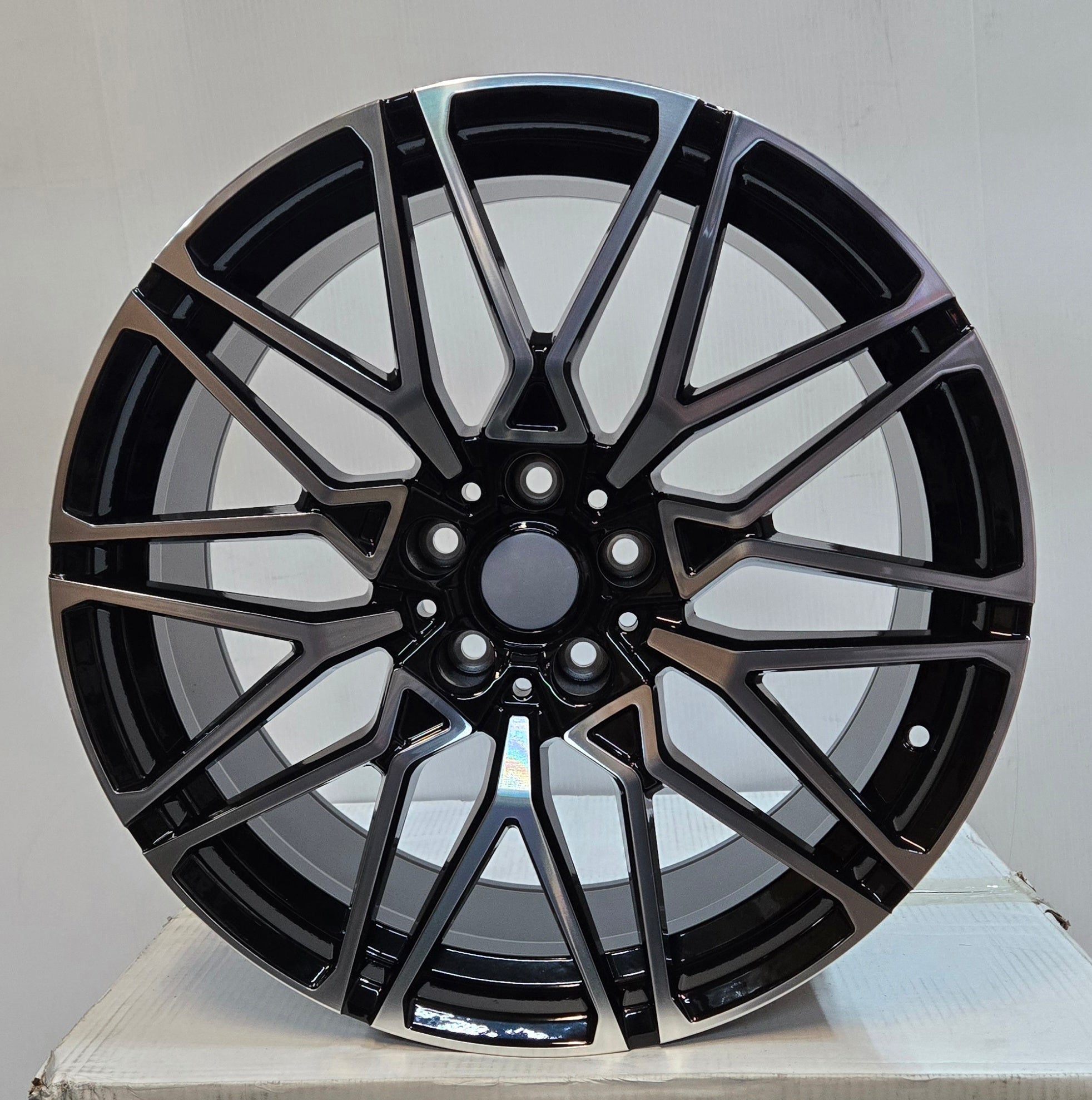 H996F 818M STYLE 19X8.5 5X112 PIANO BLACK MACHINED FACE - Gun Hill Tire House (WTW - WHOLESALE TIRES & WHEELS)