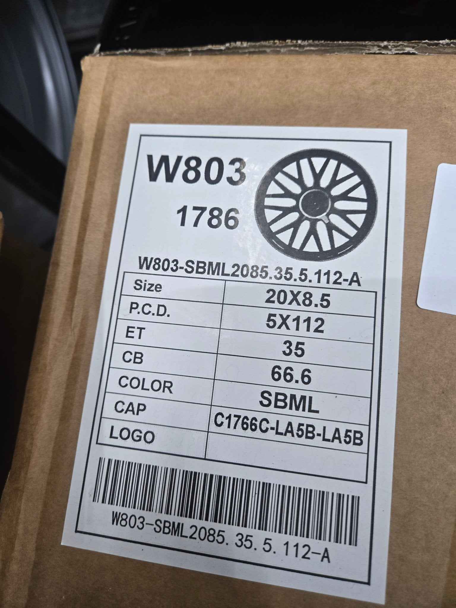 W803 20X8.5 5X112 SATIN BLACK MACHINED LIP - Gun Hill Tire House (WTW - WHOLESALE TIRES & WHEELS)