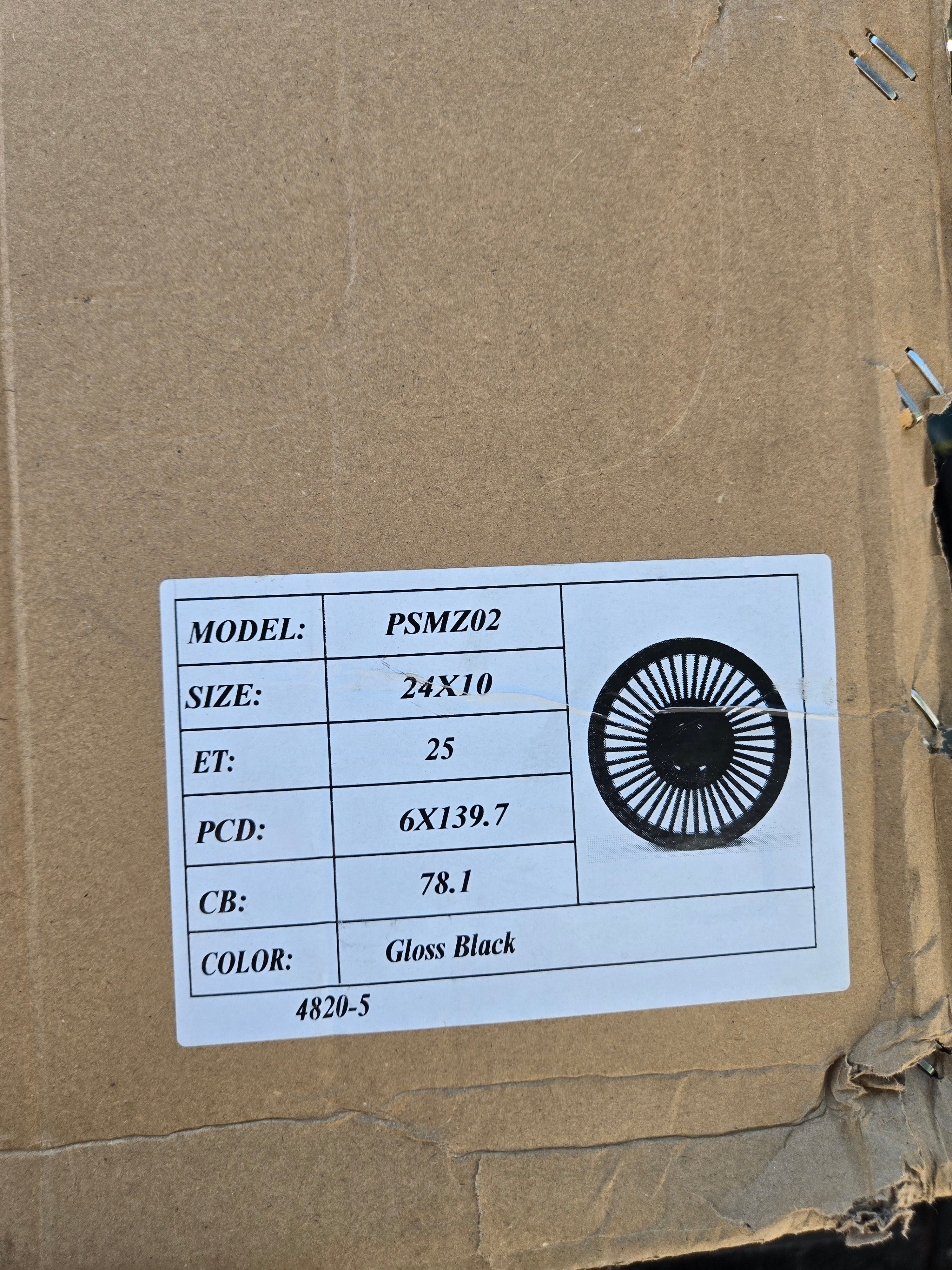 FF77 24X10 6X139.7 PIANO BLACK FLORING CAP FLOW FORGED