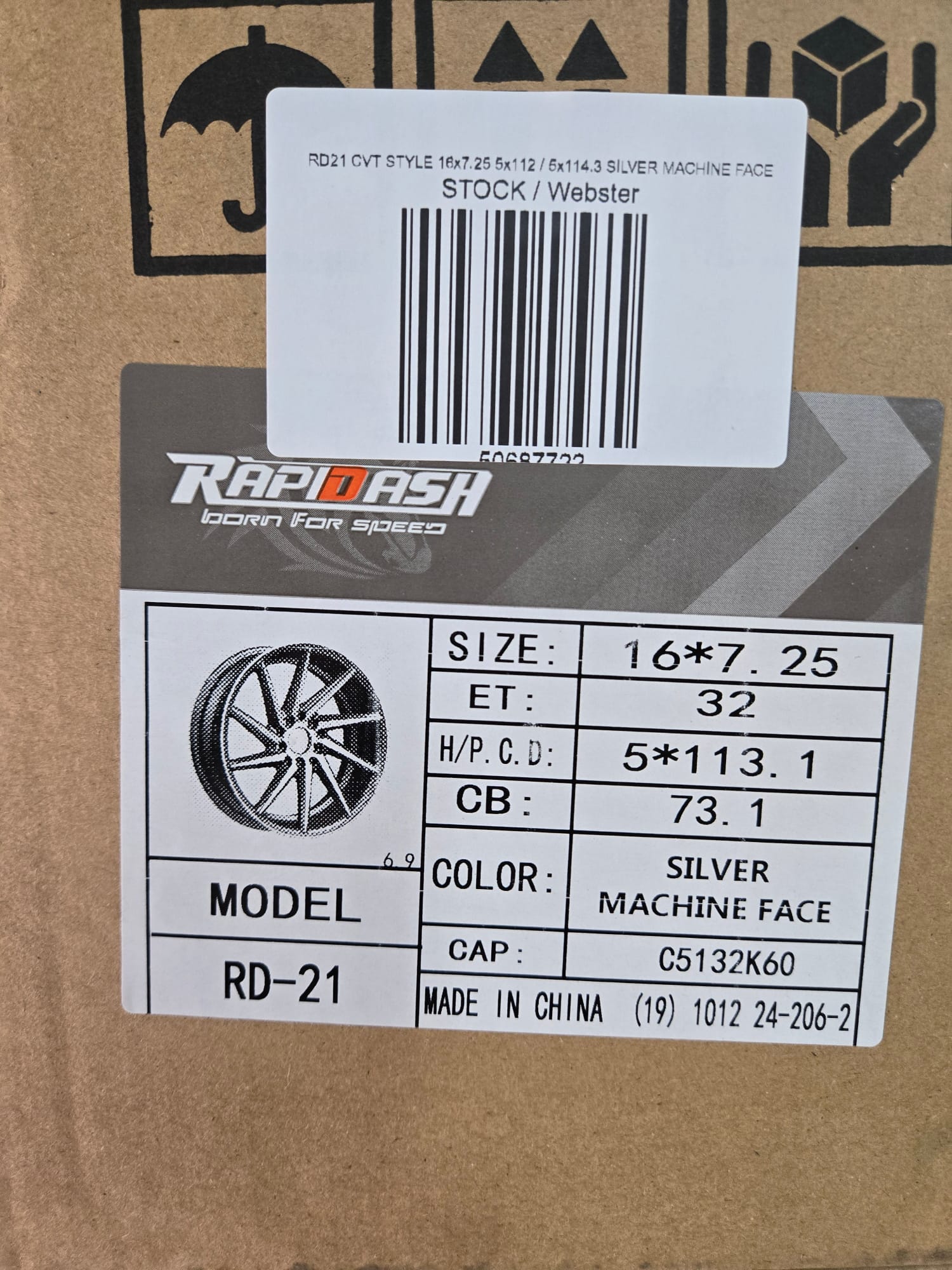 RD21 CVT STYLE 16x7.25 5x112 / 5x114.3 SILVER MACHINE FACE - Gun Hill Tire House (WTW - WHOLESALE TIRES & WHEELS)