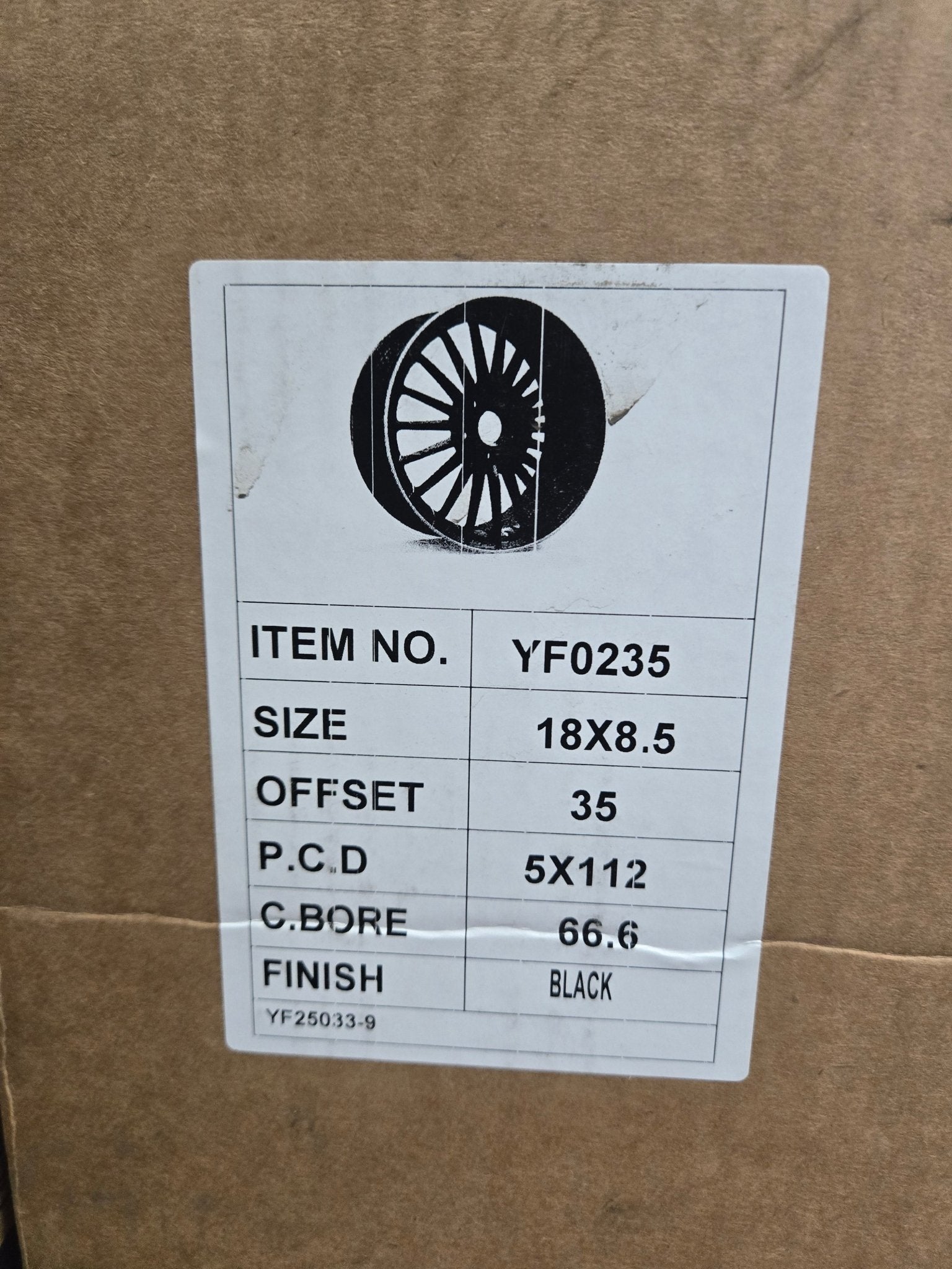 0235 18X8.5 5X112 PIANO BLACK - Gun Hill Tire House (WTW - WHOLESALE TIRES & WHEELS)