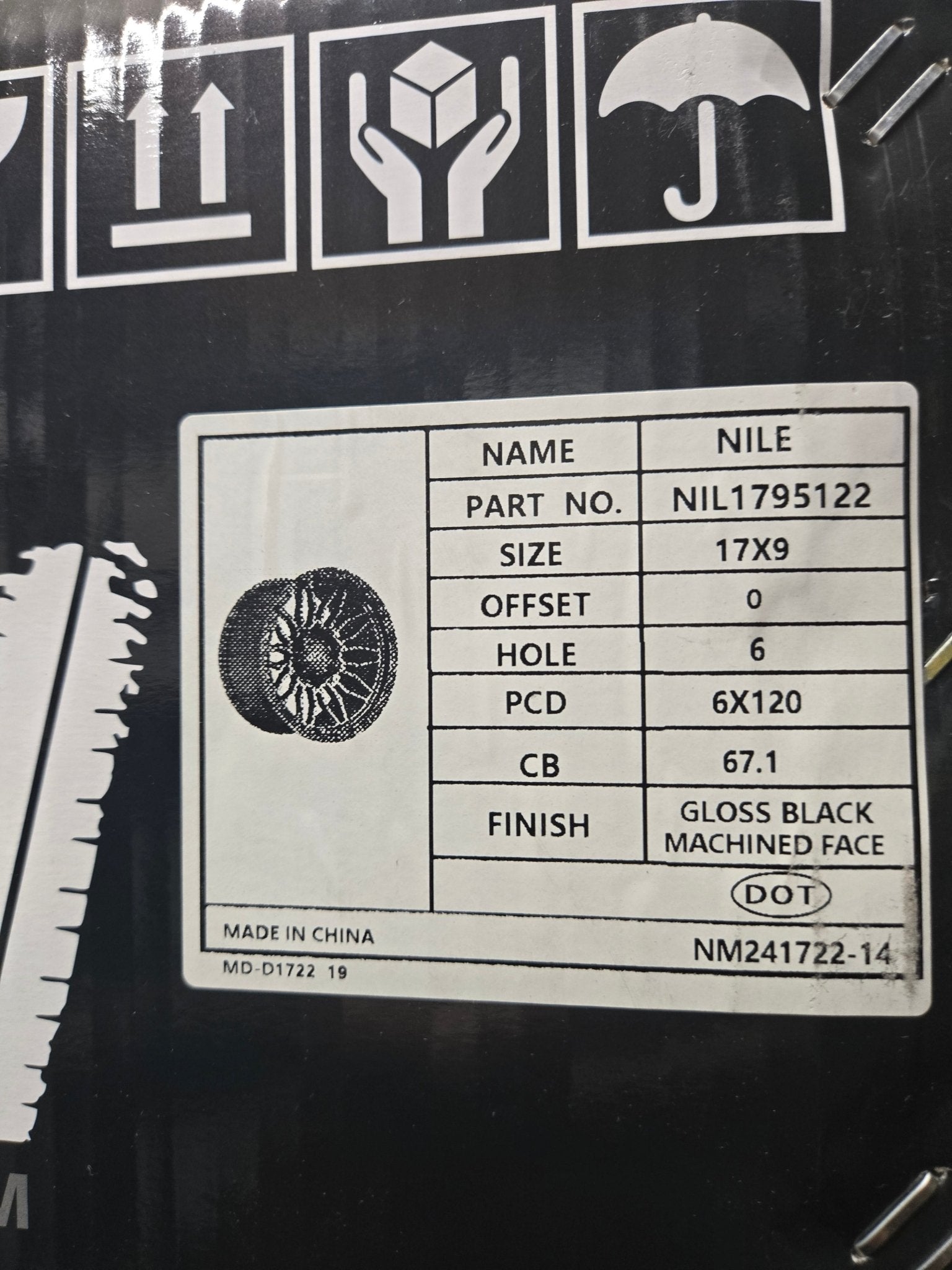 ATW NILE 17X9.0 6X120 BLACK MACHINED FACE - Gun Hill Tire House (WTW - WHOLESALE TIRES & WHEELS)