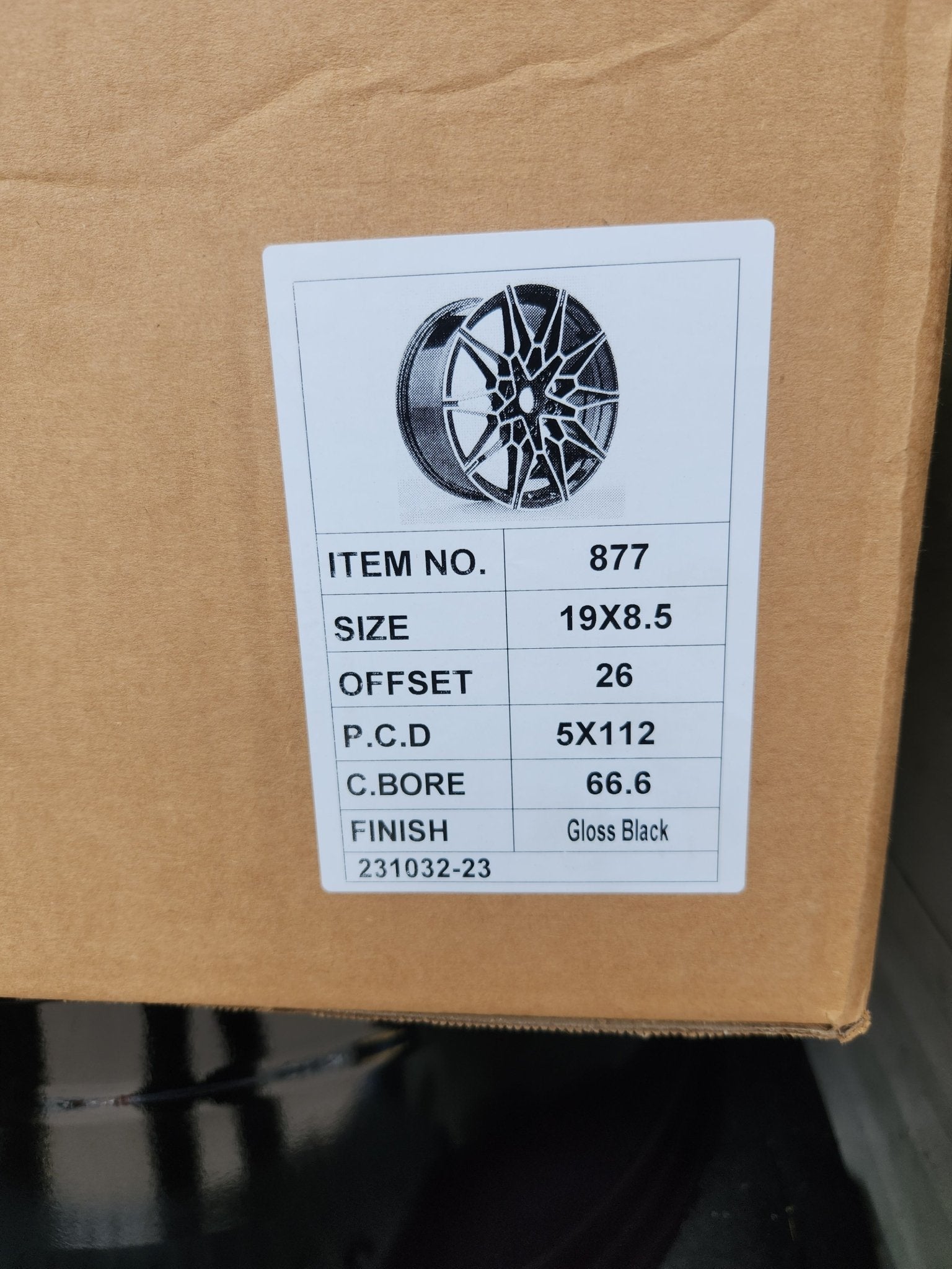 OE - 0293 826M STYLE 19x8.5 5x112 GLOSS BLACK - Gun Hill Tire House (WTW - WHOLESALE TIRES & WHEELS)