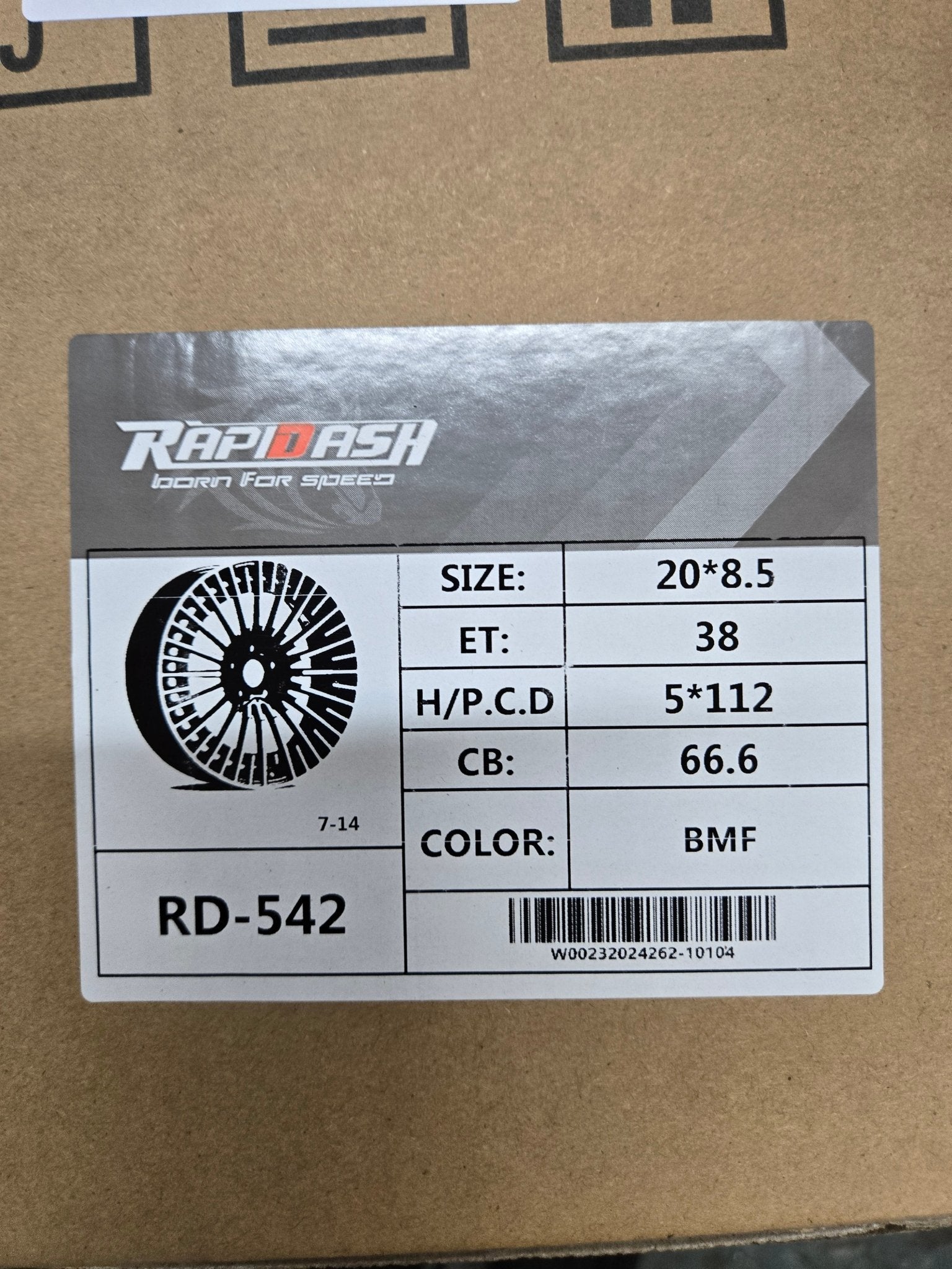 RD542 20x8.5 5x112 GLOSS BLACK MACHINE FACE - Gun Hill Tire House (WTW - WHOLESALE TIRES & WHEELS)
