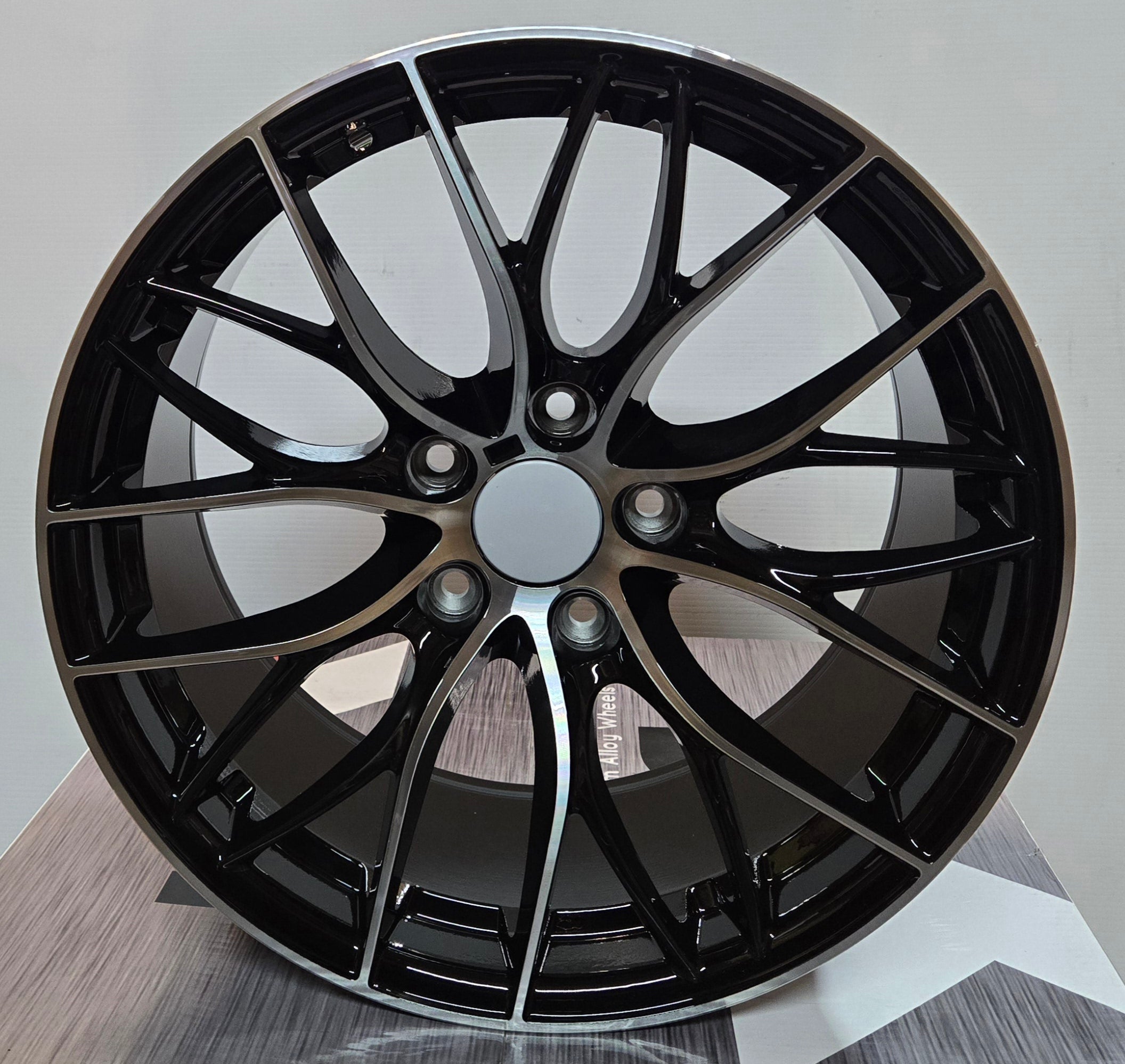 OE - 0216 405M 18X9.5 5X120 BLACK MACHINED FACE - Gun Hill Tire House (WTW - WHOLESALE TIRES & WHEELS)
