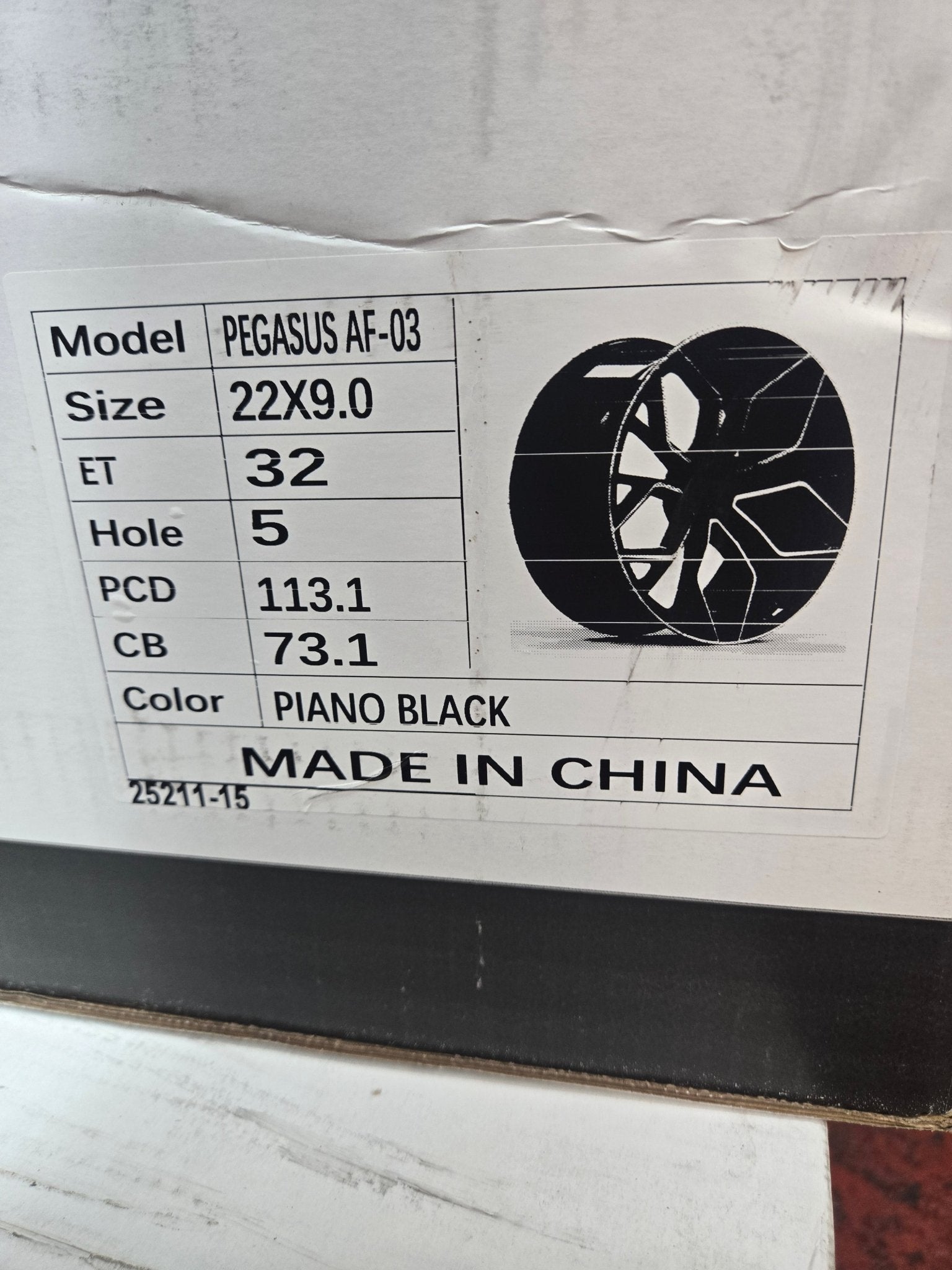 PEGASUS - 5558 22x10.5 5x112 / 5x114.3 GLOSS BLACK - Gun Hill Tire House (WTW - WHOLESALE TIRES & WHEELS)