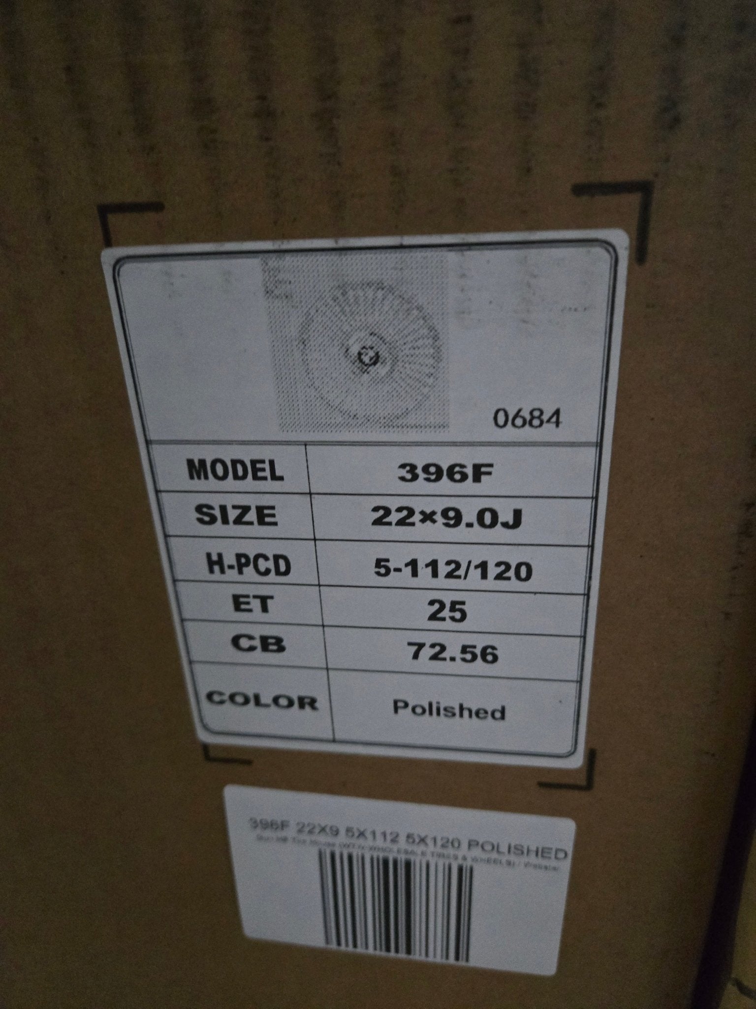 396F 22X9 5X112 5X120 POLISHED - Gun Hill Tire House (WTW - WHOLESALE TIRES & WHEELS)