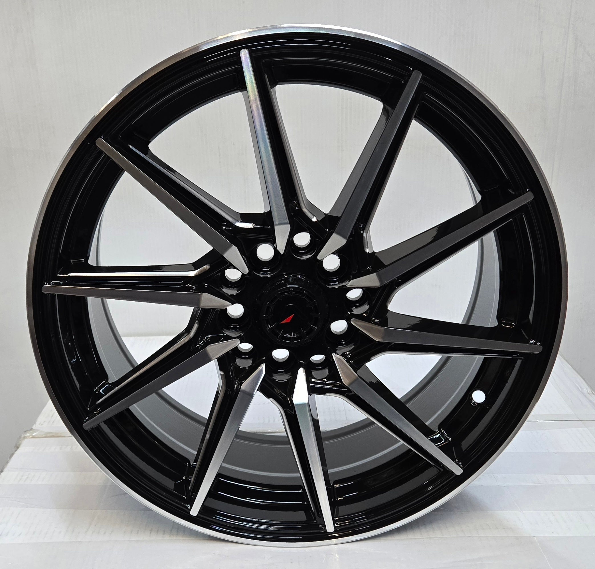 AXIA AF - 37 16x7 5x100 / 5x114.3 GLOSS BLACK MACHINED FACE MACHINED SPOKES - Gun Hill Tire House (WTW - WHOLESALE TIRES & WHEELS)