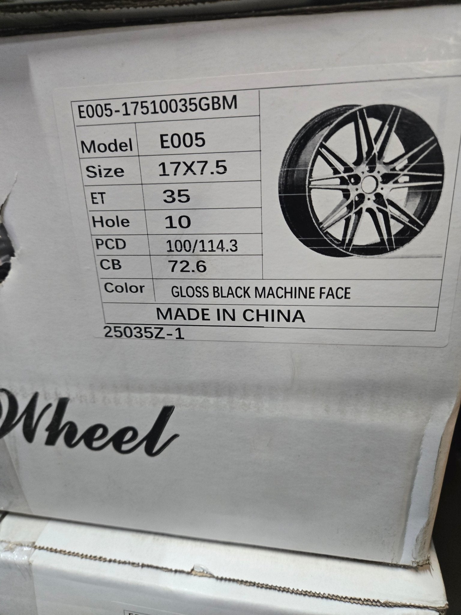 1050 ELEGANT E - 005 17X7.5 5X100 5X114.3 PIANO BLACK MACHINED FACE - Gun Hill Tire House (WTW - WHOLESALE TIRES & WHEELS)