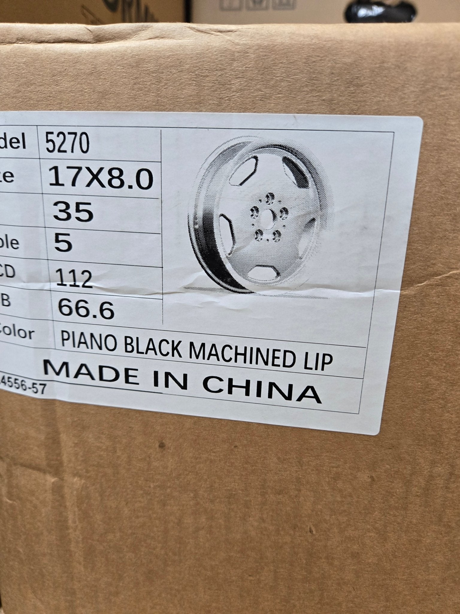 OE - 5270 5 - SPOKES STYLE 17x8.0 5x112 GLOSS BLACK POLISH LIP - Gun Hill Tire House (WTW - WHOLESALE TIRES & WHEELS)