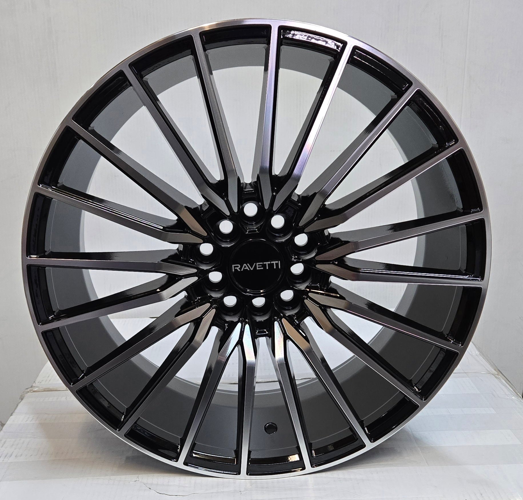 RAV - 18 18X8.0 5X100 5X114.3 BLACK MACHINED FACE - Gun Hill Tire House (WTW - WHOLESALE TIRES & WHEELS)