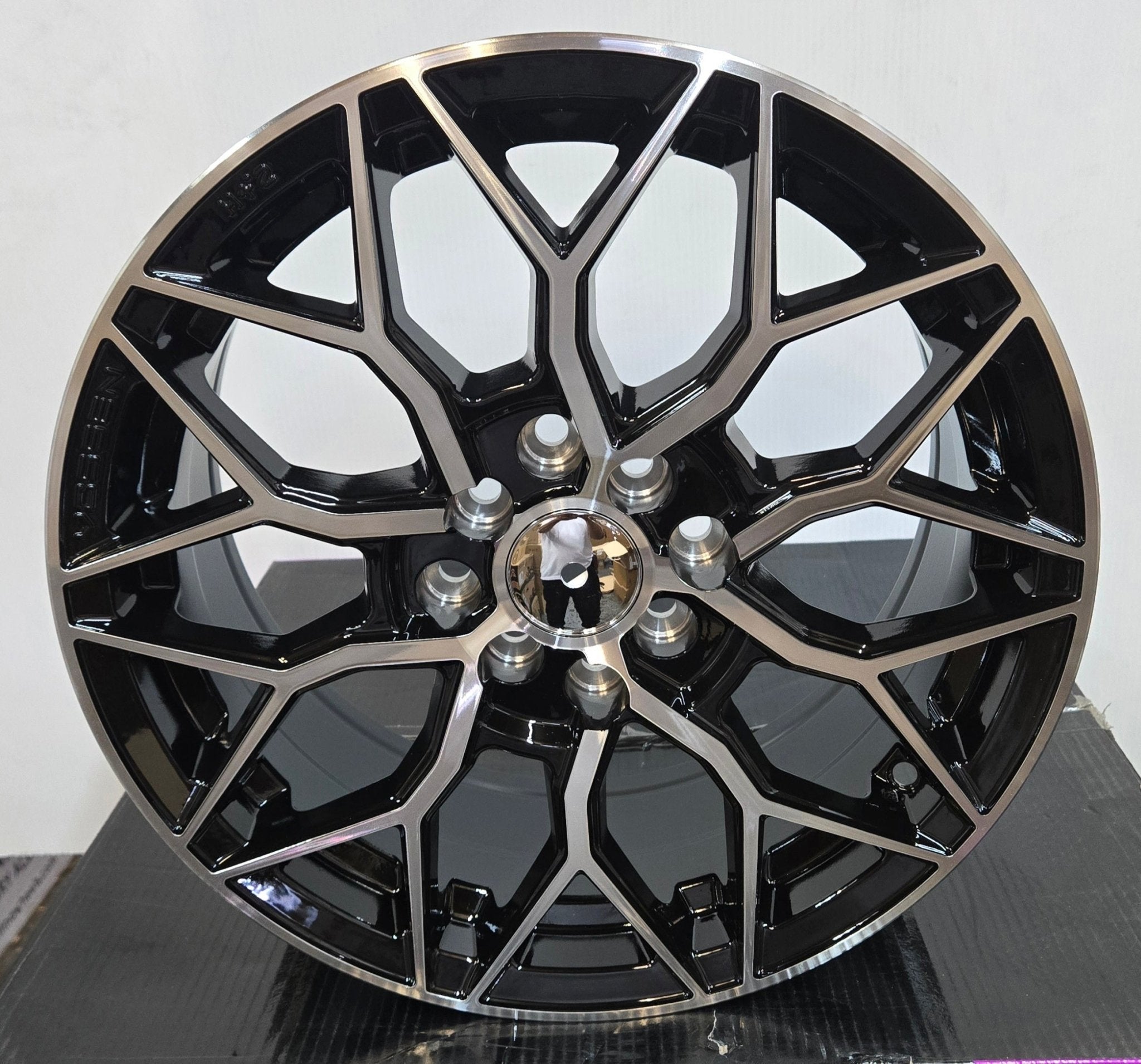SW361 HF - 2 REP 16X7.0 4X100 4X114.3 PIANO BLACK MACHINED FACE - Gun Hill Tire House (WTW - WHOLESALE TIRES & WHEELS)