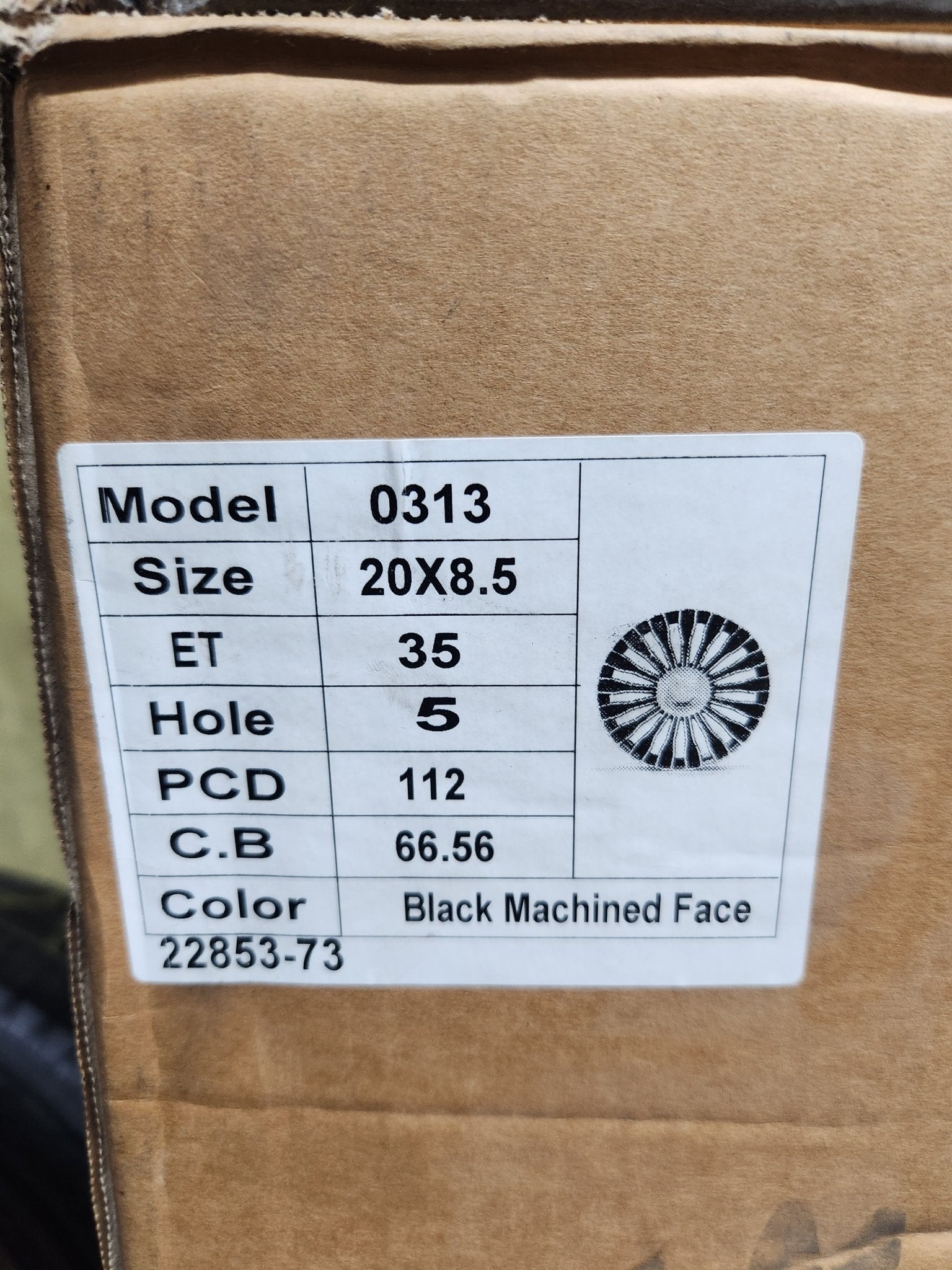 OE - 0313 1005 - F 20x8.5 5x112 GLOSS BLACK MACHINED FACE (STAGGERED) 8x180 20 - Gun Hill Tire House (WTW - WHOLESALE TIRES & WHEELS)