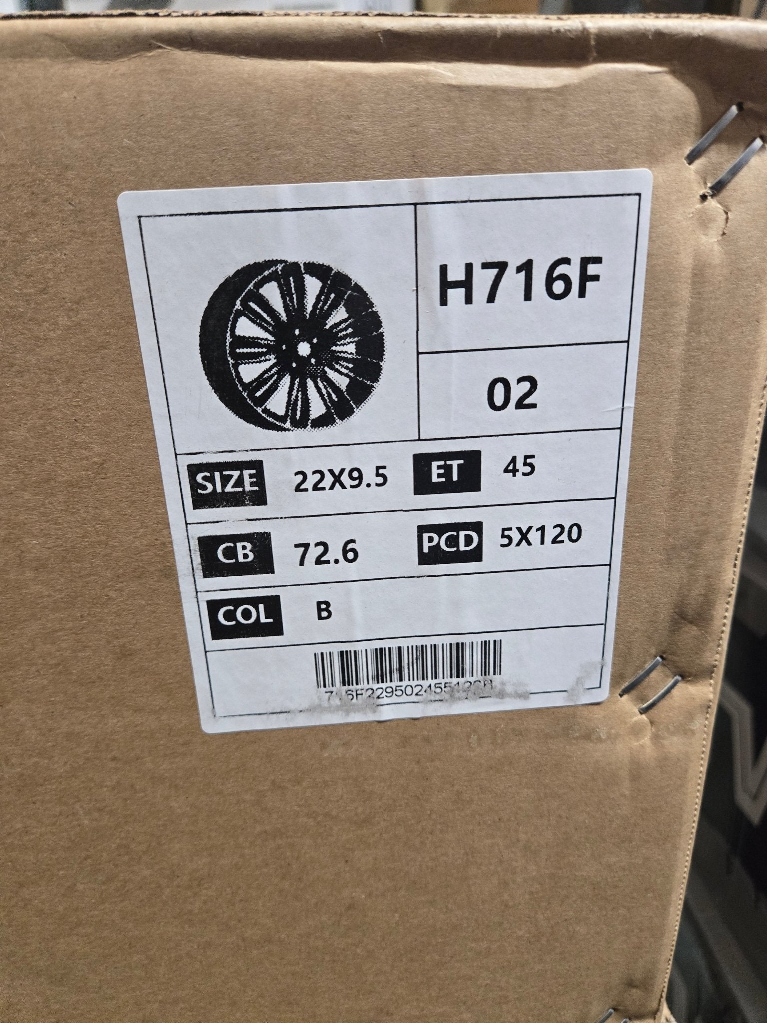 H716F VELAR - DYNAMIC HSE REP 22X9.5 5X120 PIANO BLACK - Gun Hill Tire House (WTW - WHOLESALE TIRES & WHEELS)