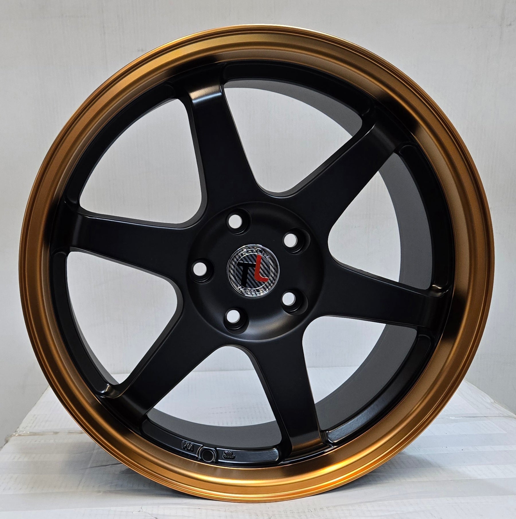TRAKLITE DRIVE 18X8.5 5X14.3 MATTE BLACK MACHINED BRONZE LIP - Gun Hill Tire House (WTW - WHOLESALE TIRES & WHEELS)