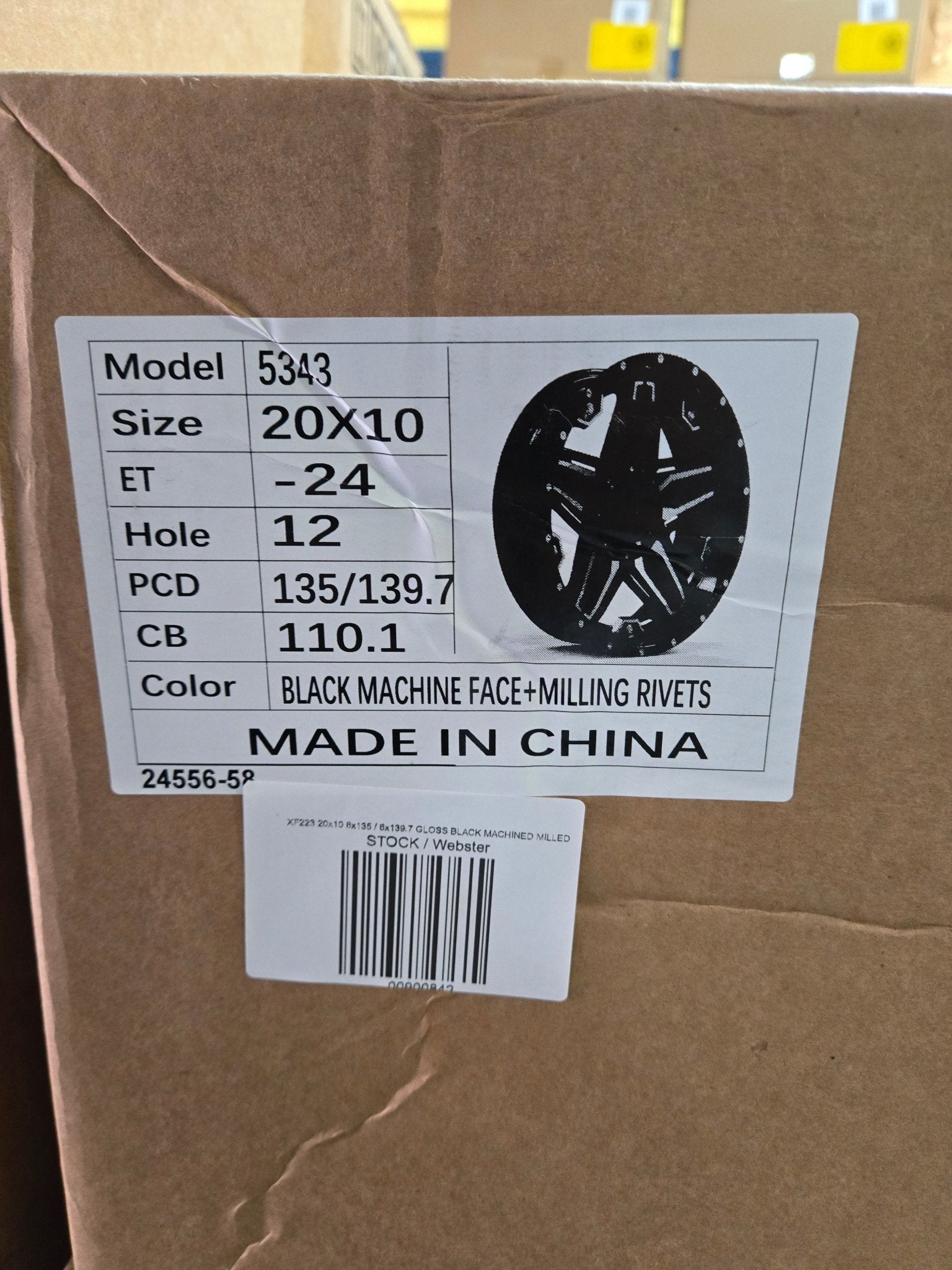 XF223 20x10 6x135 / 6x139.7 GLOSS BLACK MACHINED MILLED - Gun Hill Tire House (WTW - WHOLESALE TIRES & WHEELS)