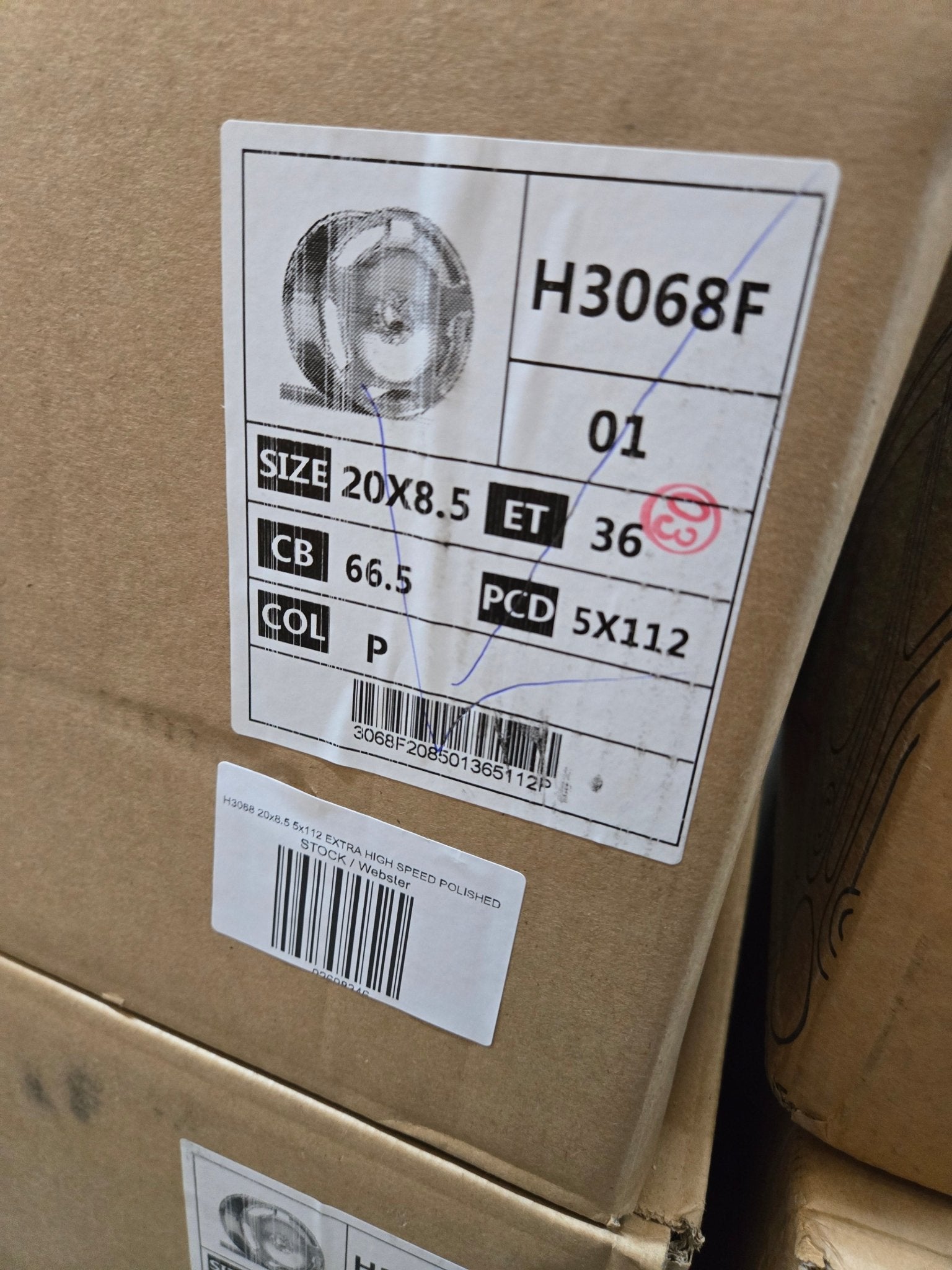 H3068 20x8.5 5x112 EXTRA HIGH SPEED POLISHED - Gun Hill Tire House (WTW - WHOLESALE TIRES & WHEELS)