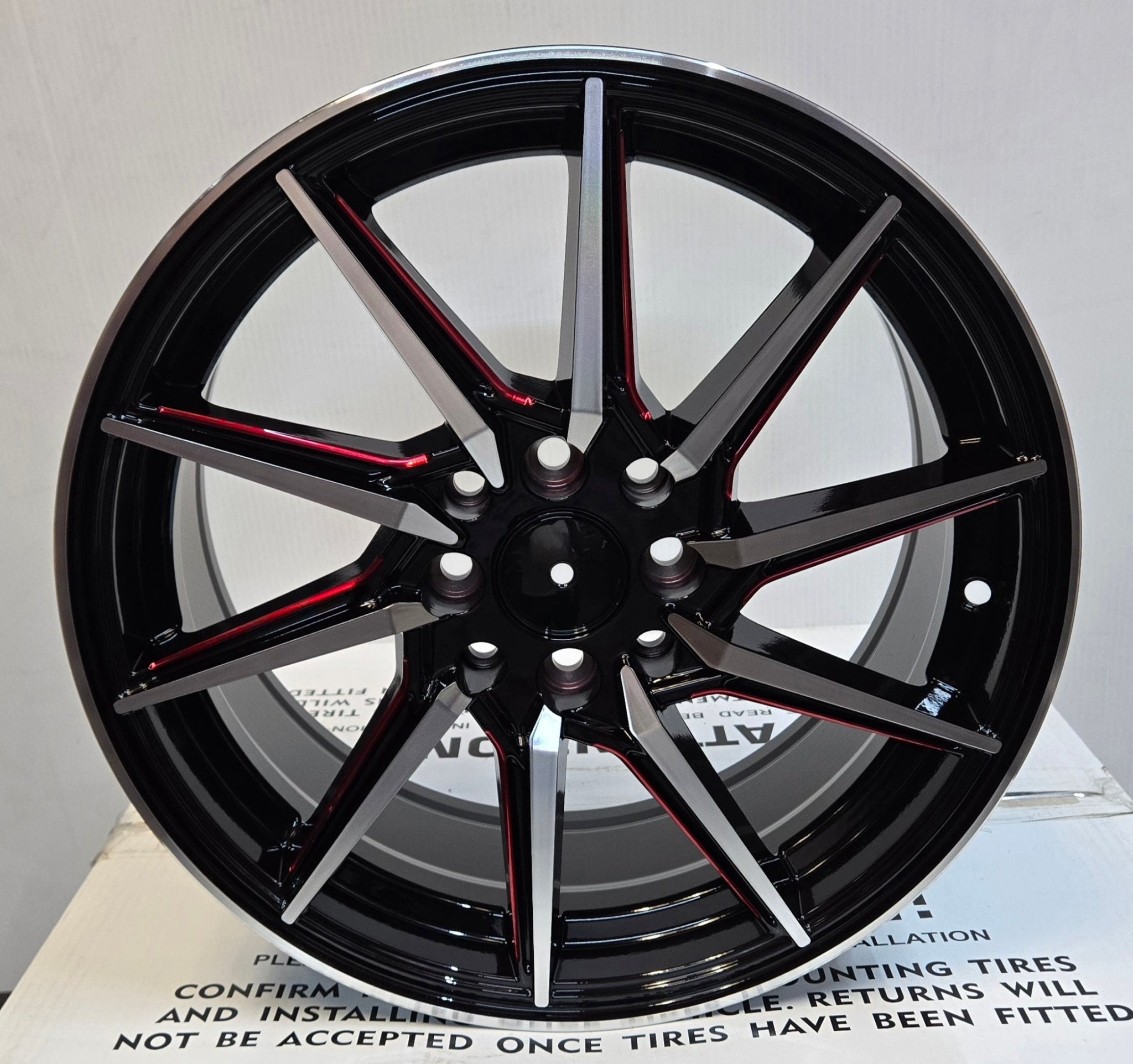 PEGASUS - 1067 16x7.0 4x100 / 4x114.3 GLOSS BLACK MACHINED FACE RED MILLED - Gun Hill Tire House (WTW - WHOLESALE TIRES & WHEELS)