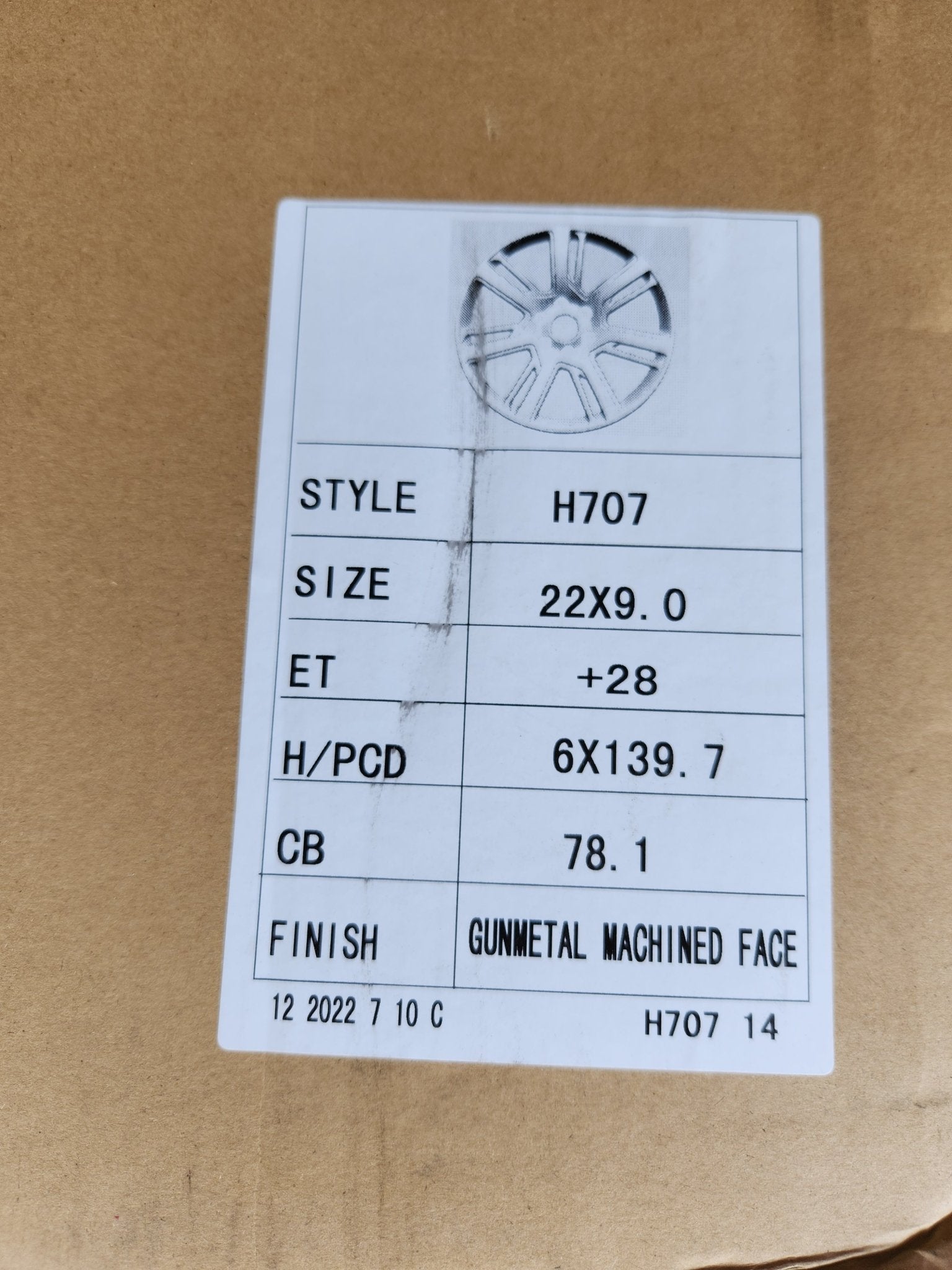 H707 ESCARLADE TURBINE STYLE 22x9 6x139.7 MATTE GUNMETAL MACHINE FACE - Gun Hill Tire House (WTW - WHOLESALE TIRES & WHEELS)