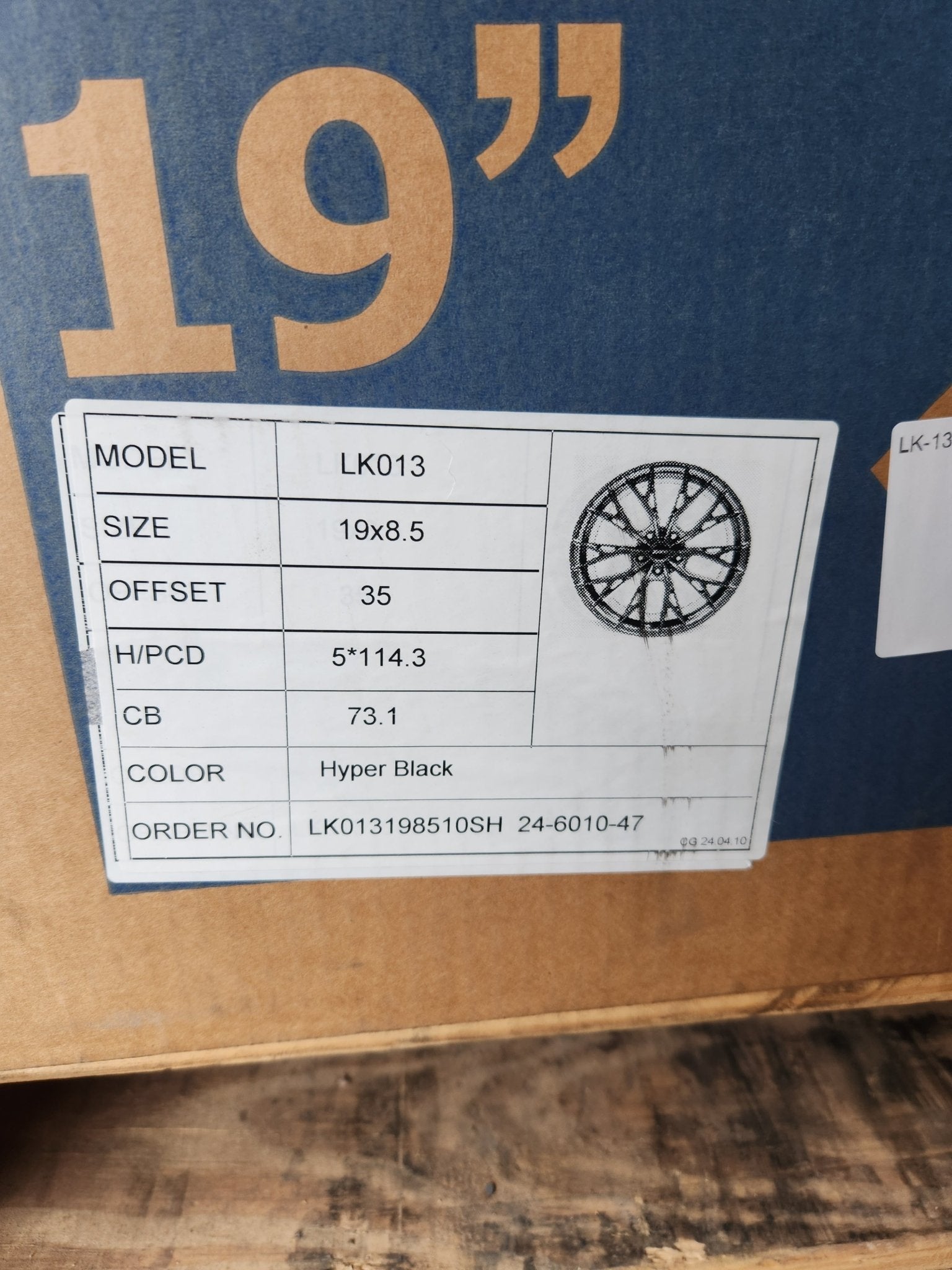 LK - 13 19x8.5 5x114.3 HYPER BLACK - Gun Hill Tire House (WTW - WHOLESALE TIRES & WHEELS)