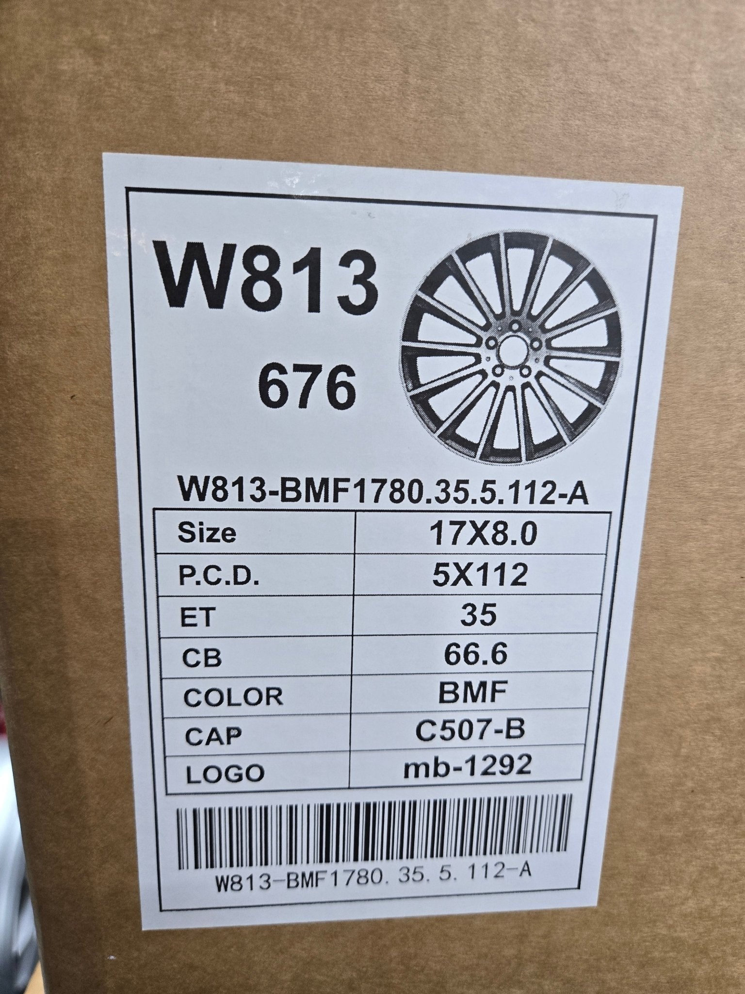 OE 1711 W813 17X8.0 5X112 PIANO BLACK MACHINED FACE - Gun Hill Tire House (WTW - WHOLESALE TIRES & WHEELS)