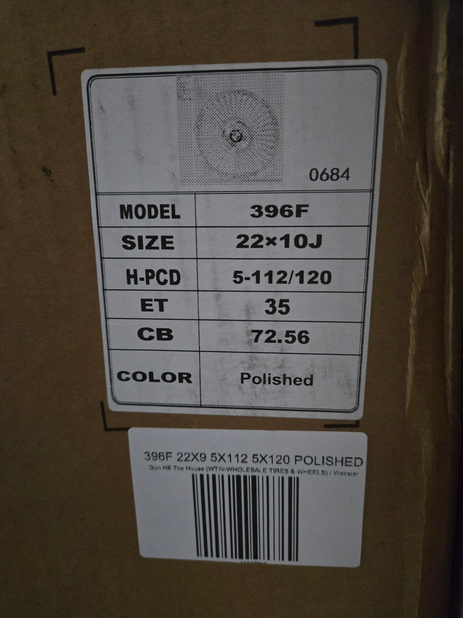 396F 22X10 5X112 5X120 POLISHED - Gun Hill Tire House (WTW - WHOLESALE TIRES & WHEELS)