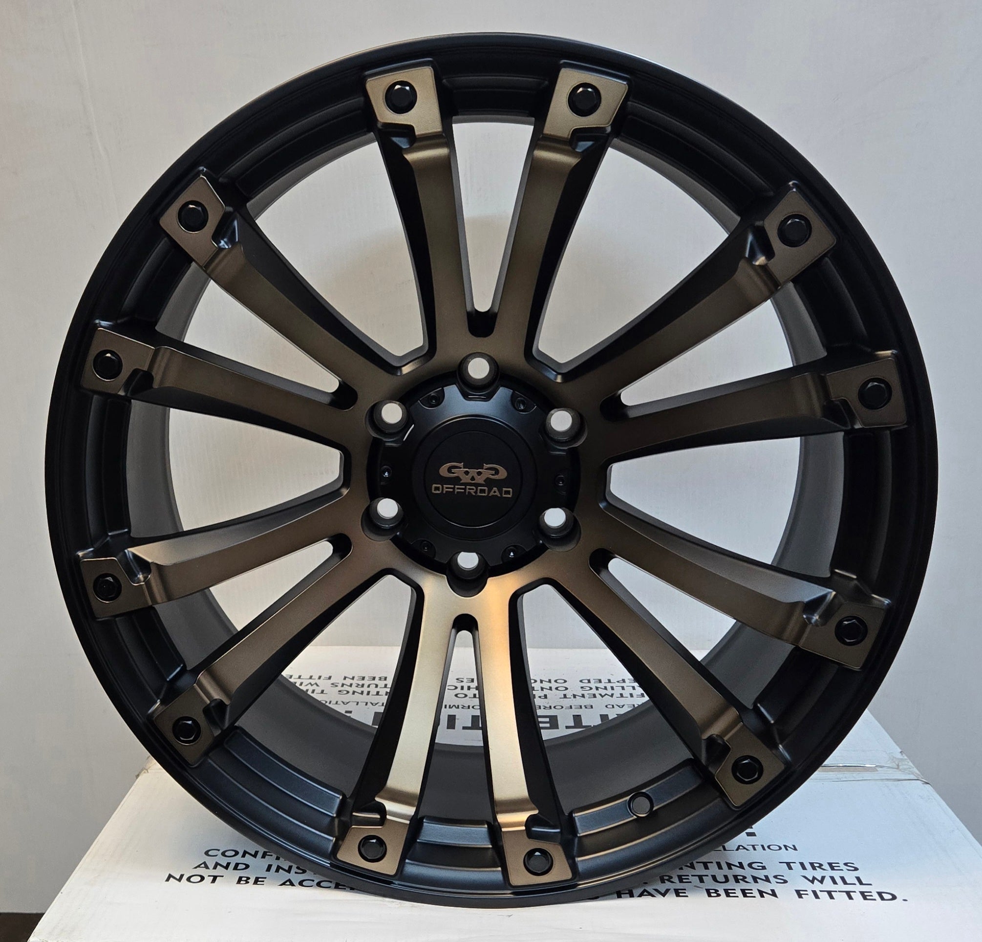 GWG G02 20x9.0 6x139.7 SATIN BLACK MACHINED FACE BRONZE TINT - Gun Hill Tire House (WTW - WHOLESALE TIRES & WHEELS)