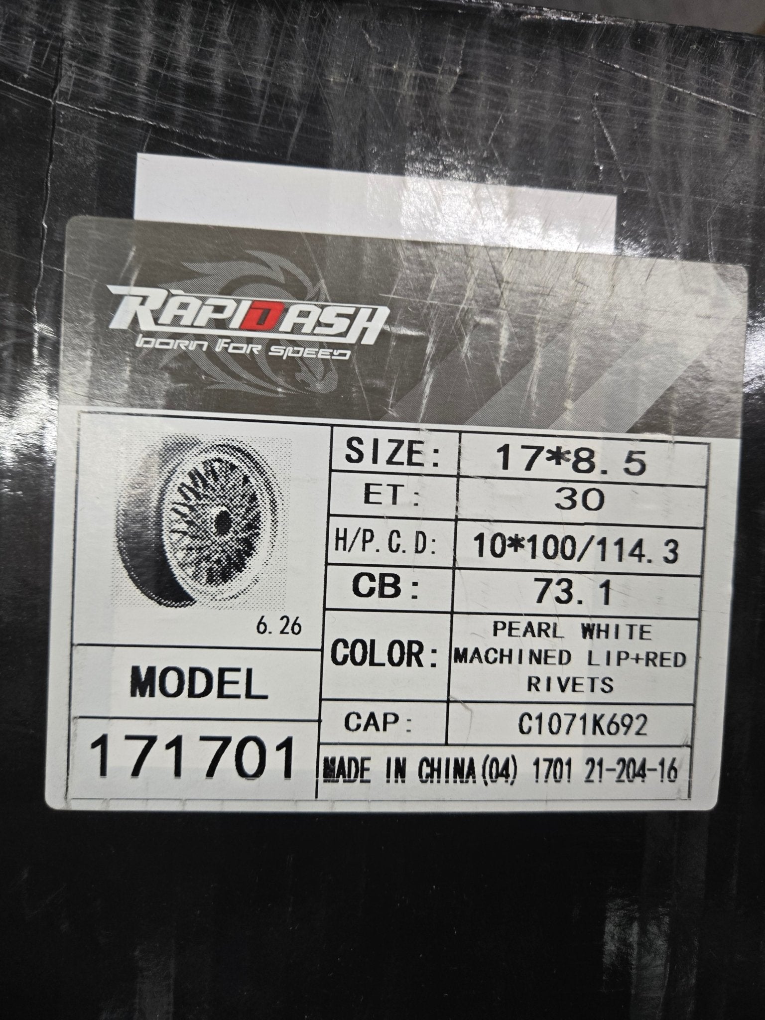 171701 17X8.5 5X114.3 5X100 PEAR WHITE - Gun Hill Tire House (WTW - WHOLESALE TIRES & WHEELS)