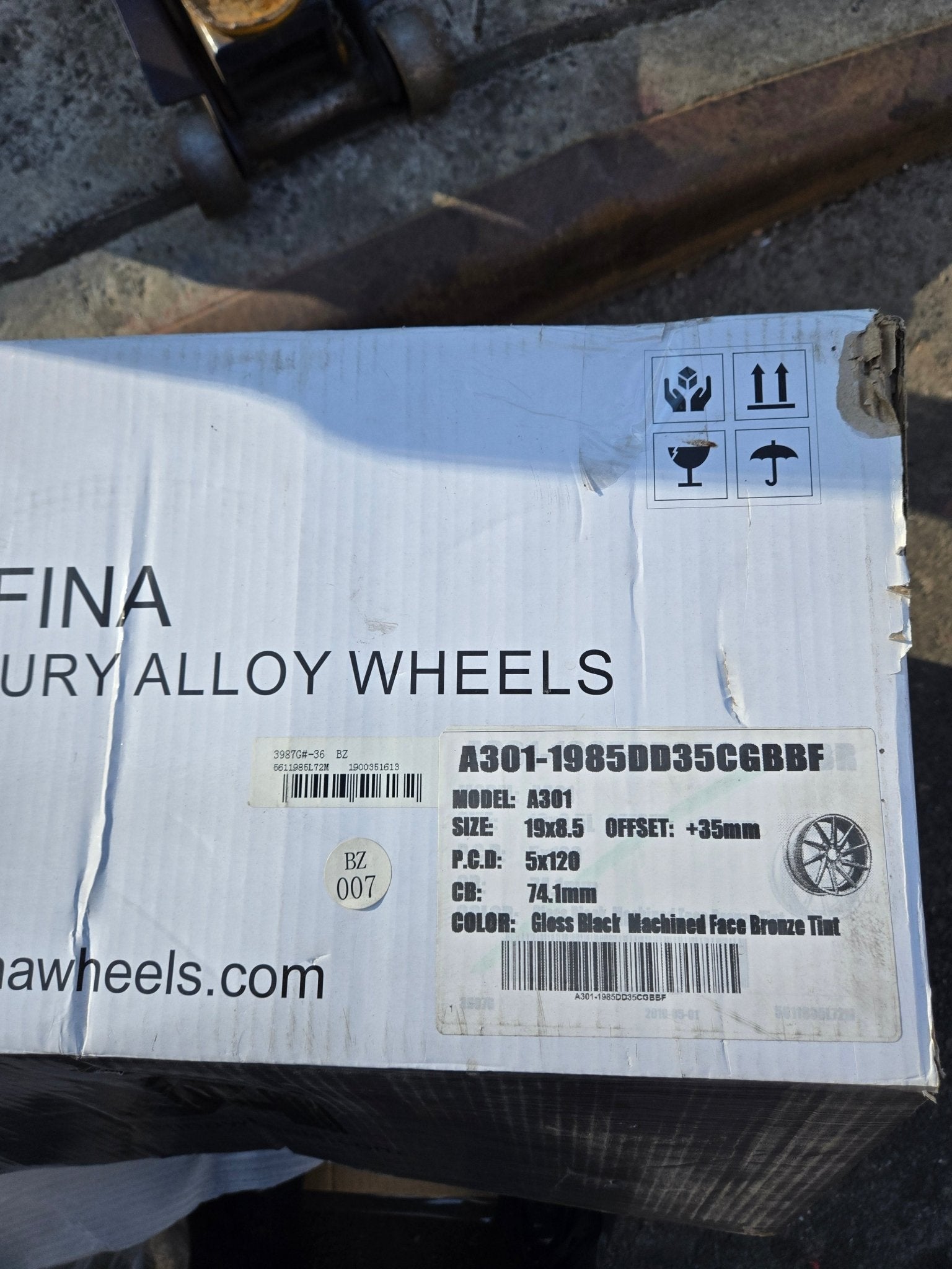 AF301 19X8.5 5X120 GLOSS BLACK MACHINED BRONZE TINT - Gun Hill Tire House (WTW - WHOLESALE TIRES & WHEELS)