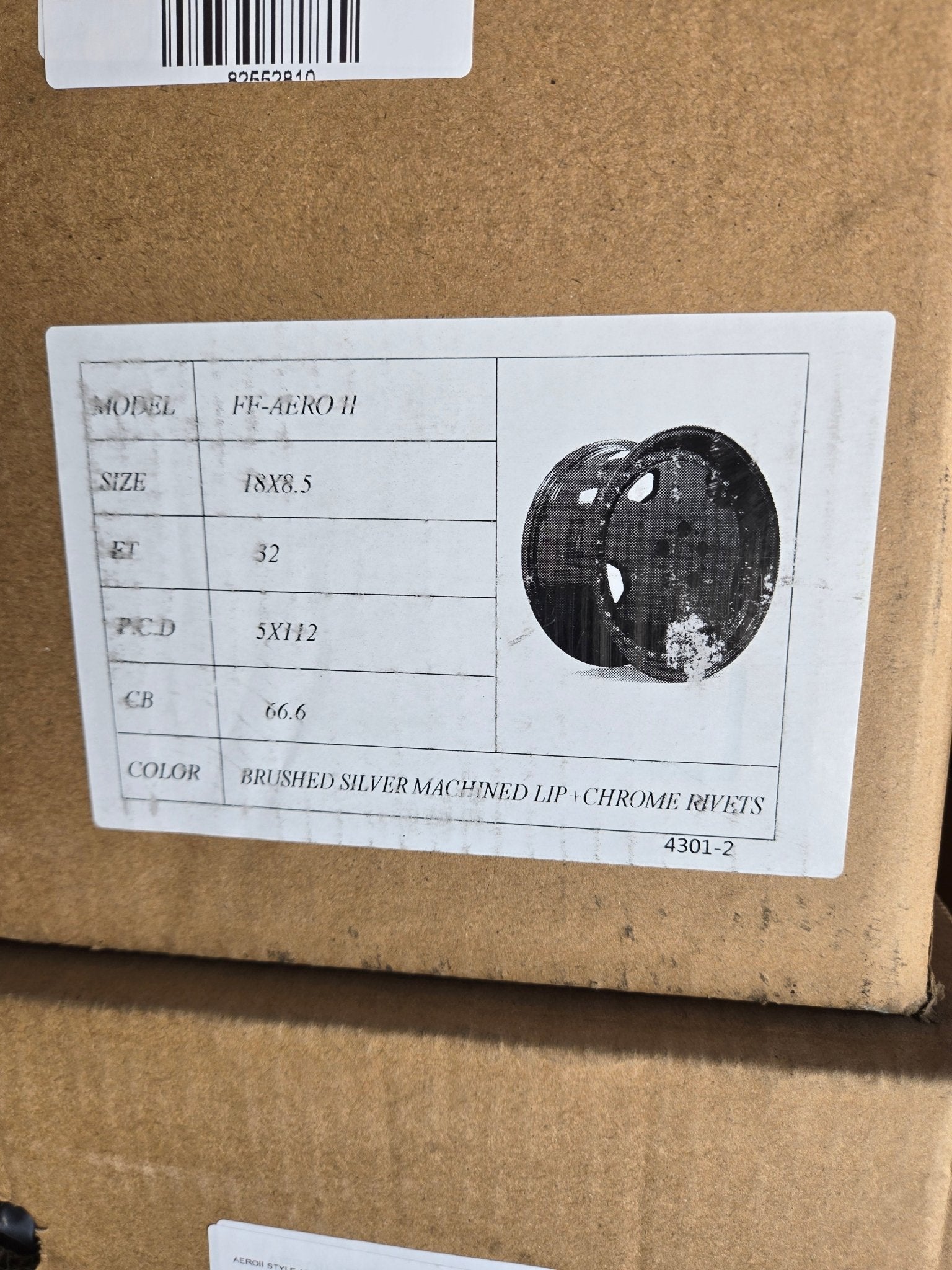 AEROII STYLE 18x8.5 5x112 BRUSHED SILVER POLSIHED LIP CHROME LIP - Gun Hill Tire House (WTW - WHOLESALE TIRES & WHEELS)